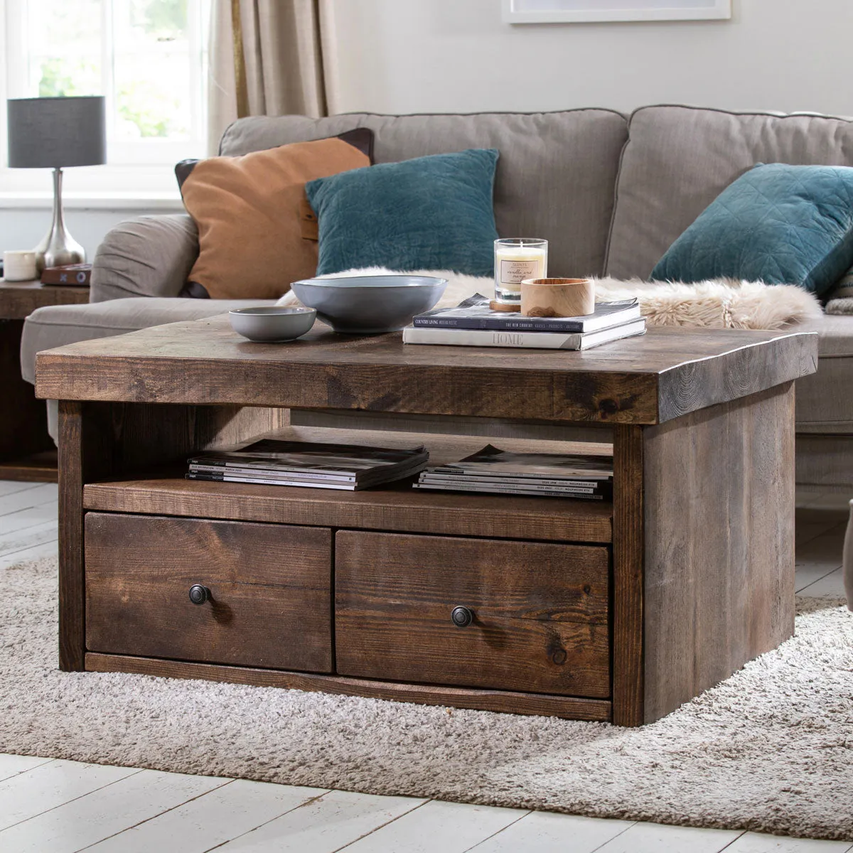 Derwent Coffee Table With Drawers Funky Chunky