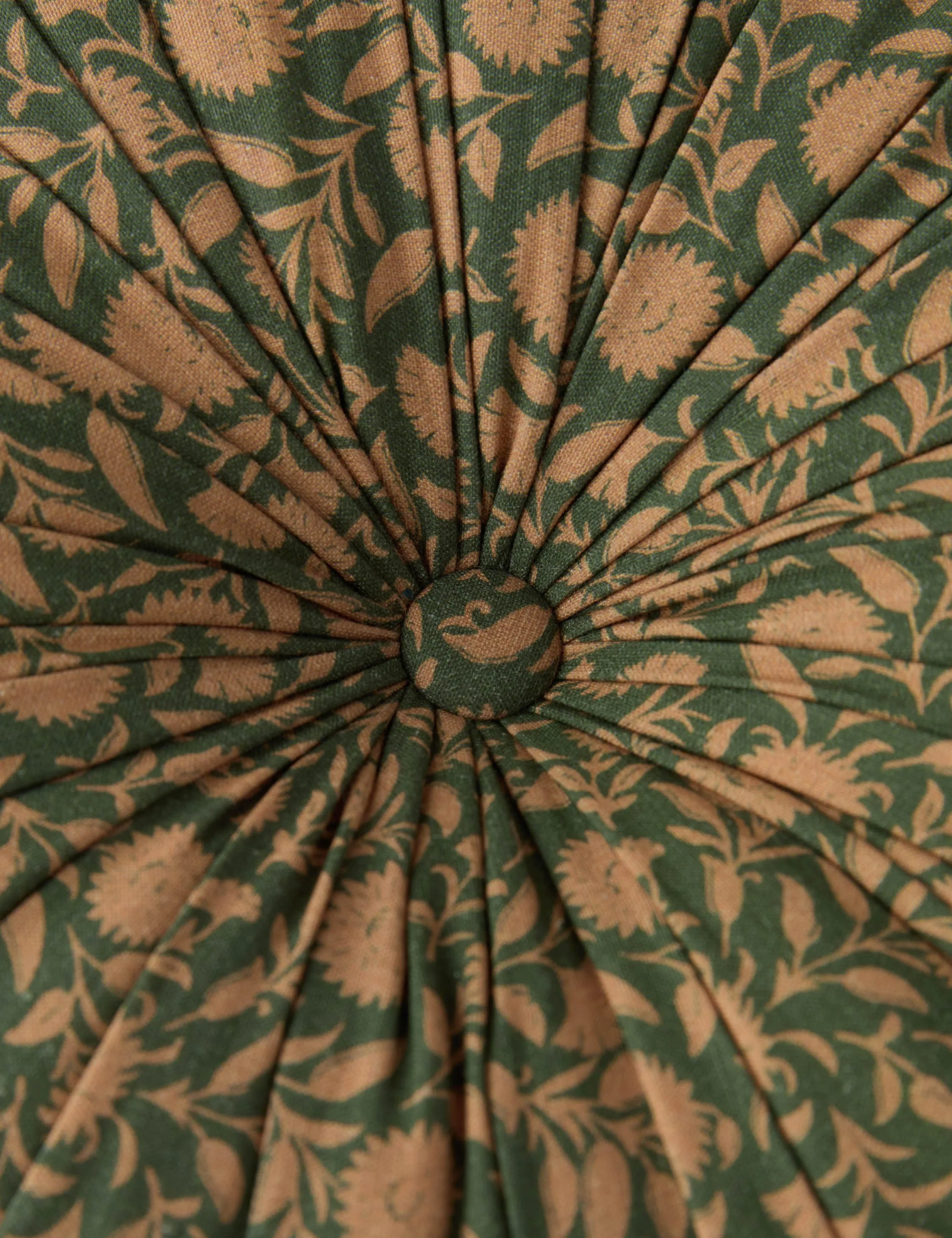 Fransen Linen Cotton Tufted Round Pillow Lulu and Georgia