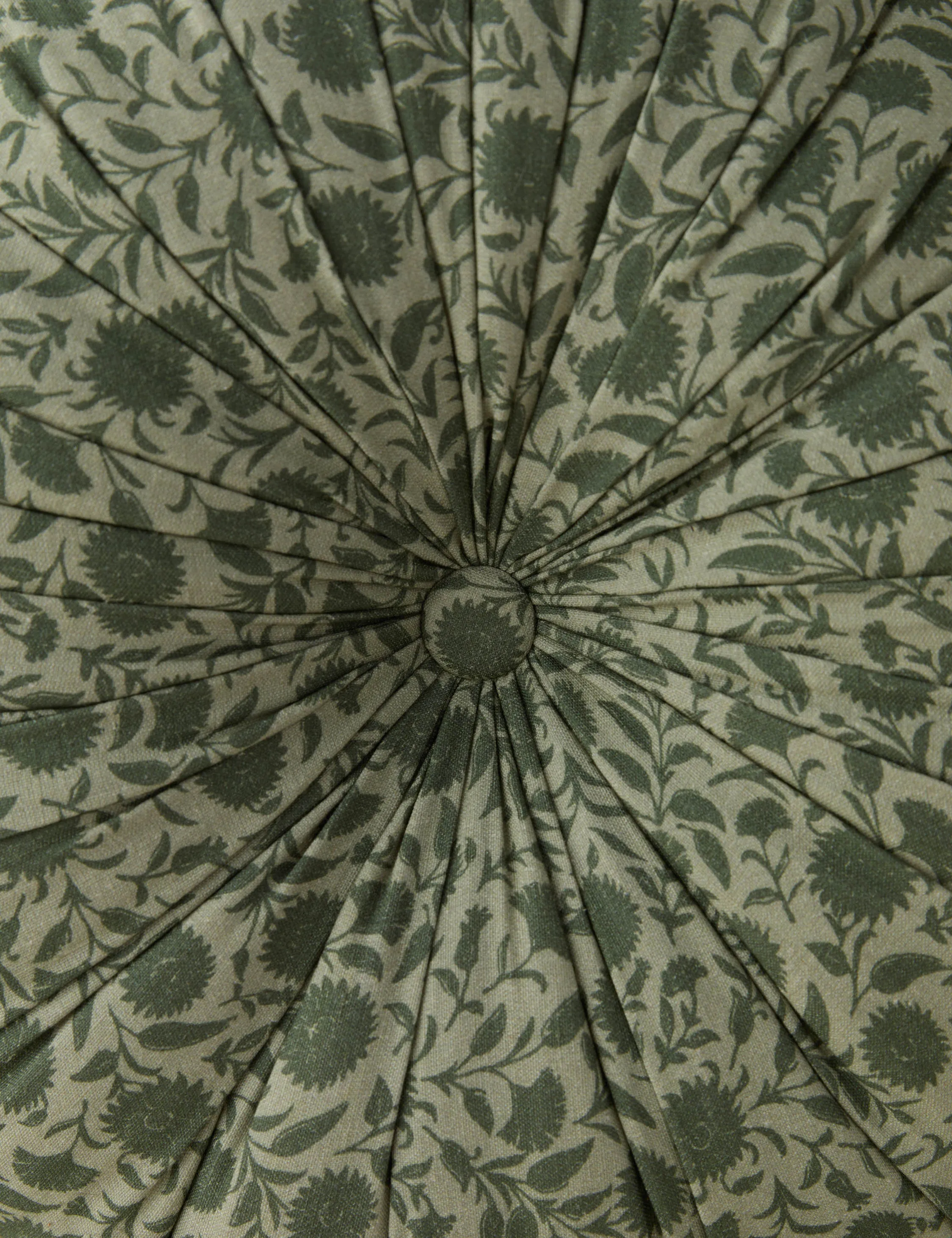 Fransen Linen Cotton Tufted Round Pillow Lulu and Georgia