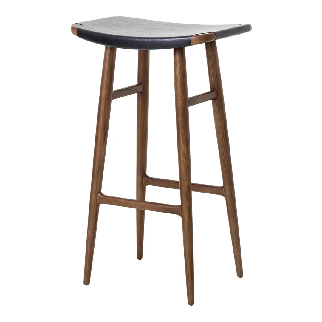 Freja Bar Stool - Leather Seat