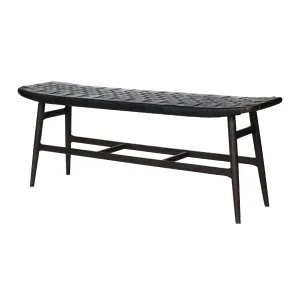 Freja Bench- Leather Stripe Seat