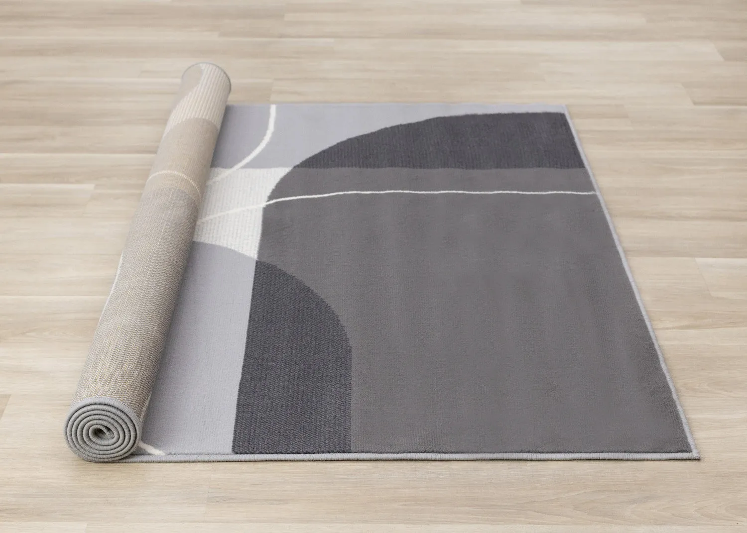 Functional Contemporary Area Rug - Grey - 7' X 10'