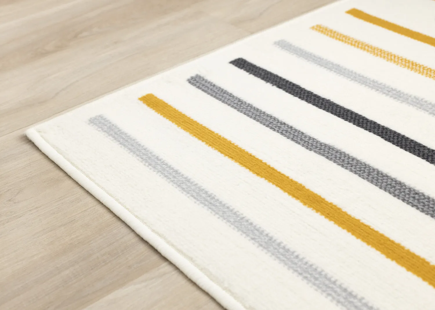 Functional Modern Curves Area Rug - Cream Yellow - 8' X 11'