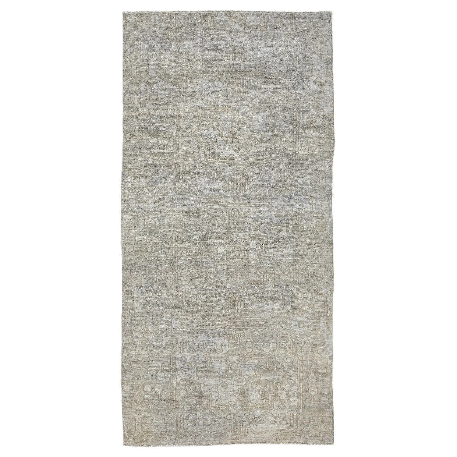 Grey Overdyed Wool Rug - 4'6" x 9'4"