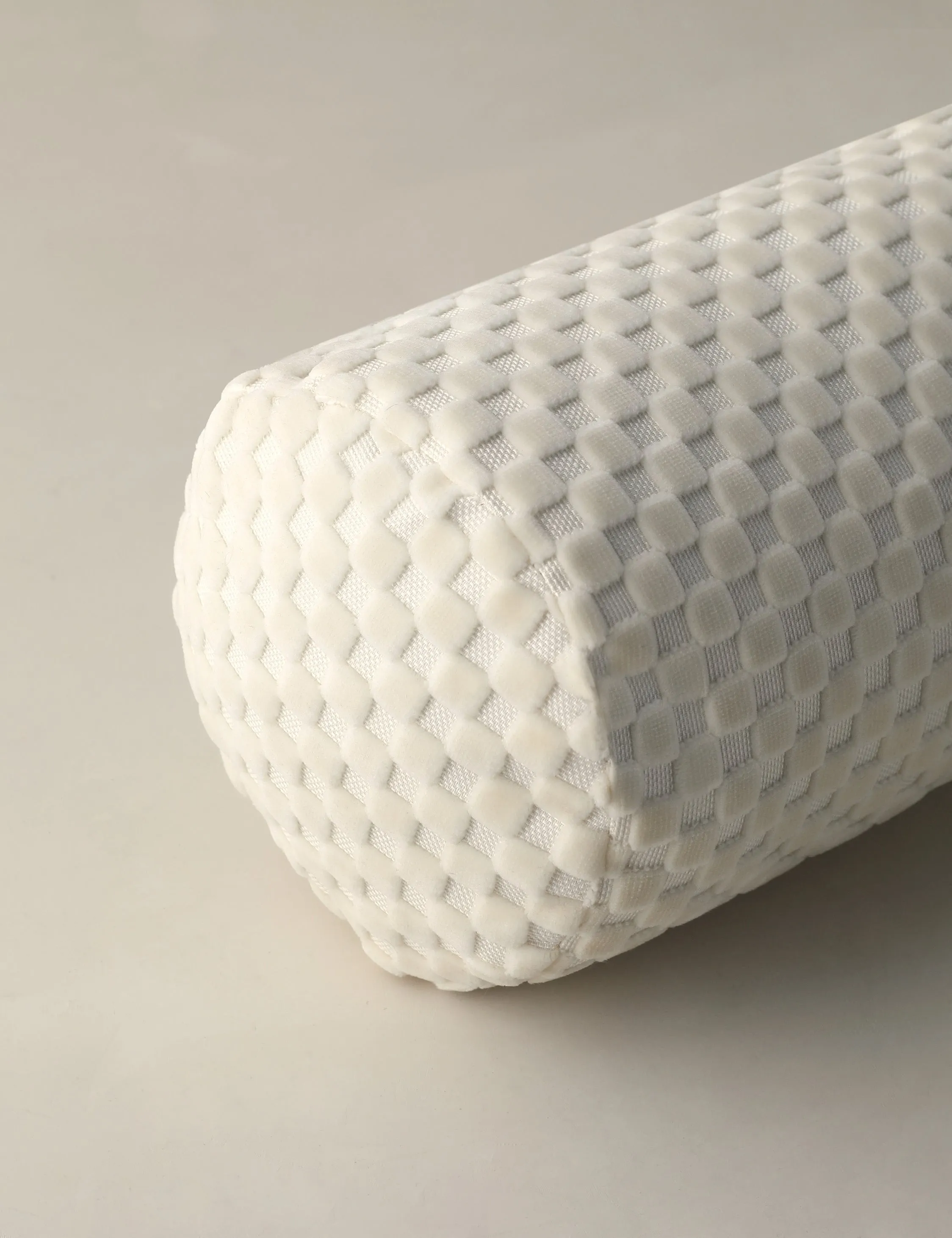 Hi-Lo Checker Velvet Long Bolster Pillow by Sarah Sherman Samuel Lulu and Georgia