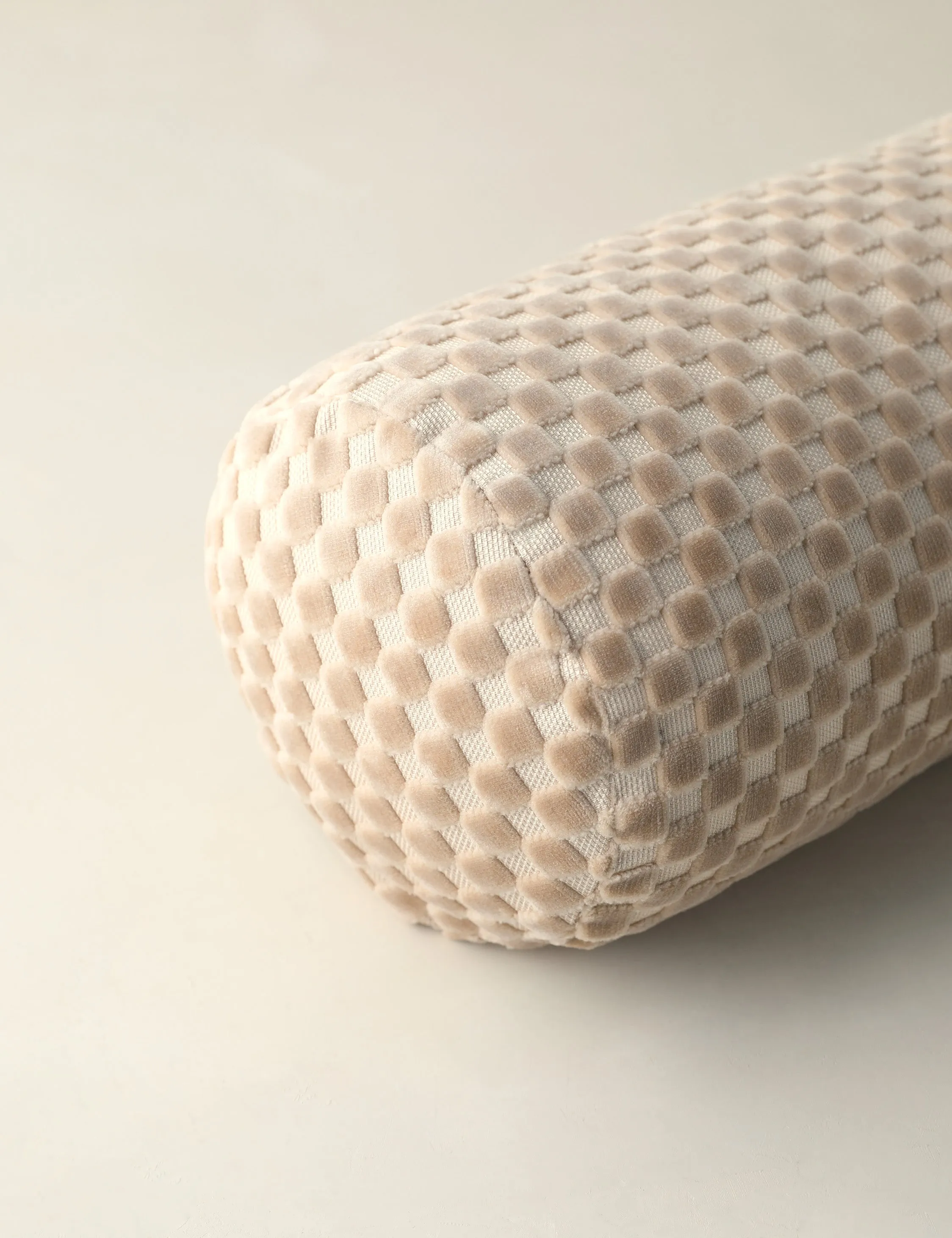 Hi-Lo Checker Velvet Long Bolster Pillow by Sarah Sherman Samuel Lulu and Georgia