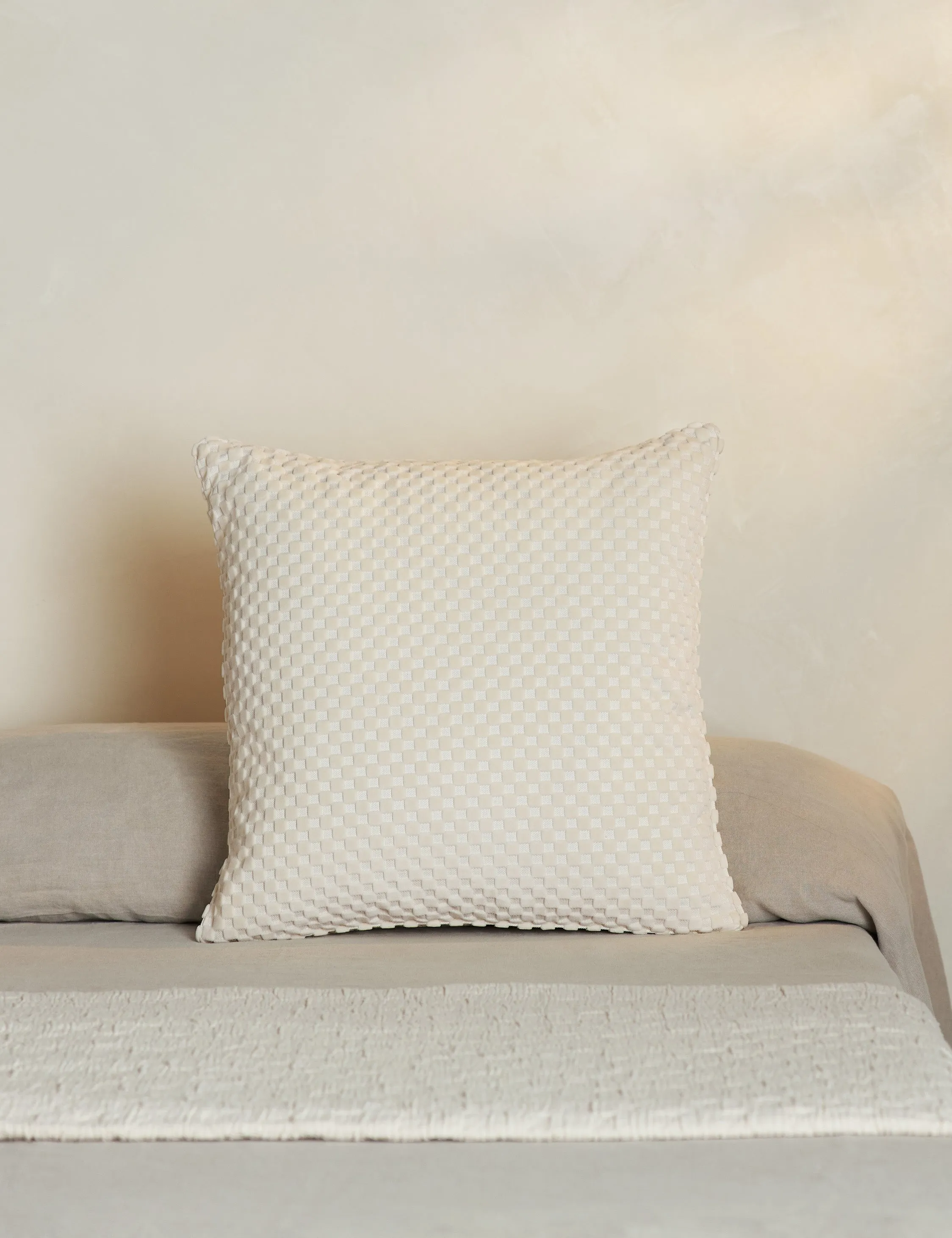 Hi-Lo Checker Velvet Pillow by Sarah Sherman Samuel Lulu and Georgia
