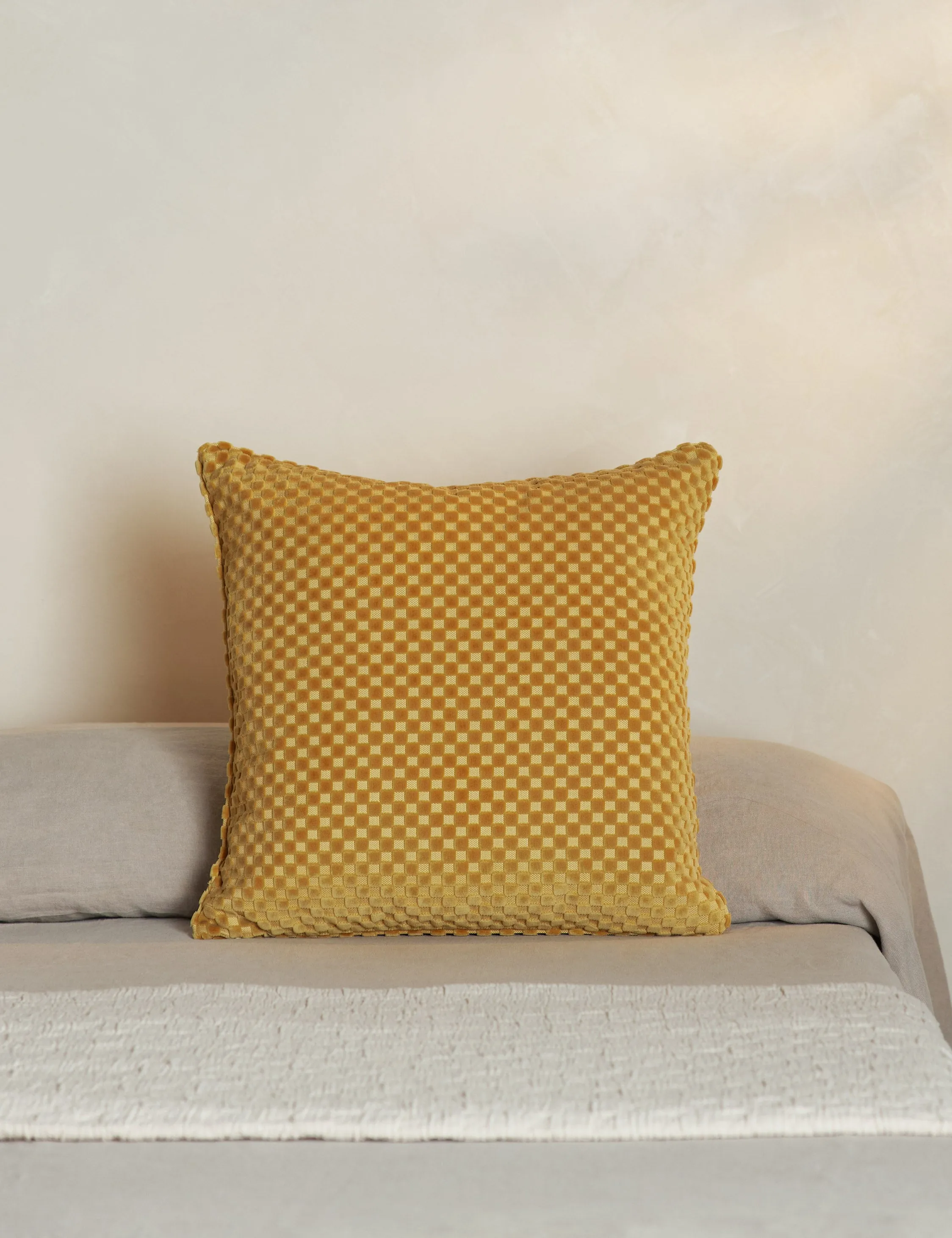 Hi-Lo Checker Velvet Pillow by Sarah Sherman Samuel Lulu and Georgia