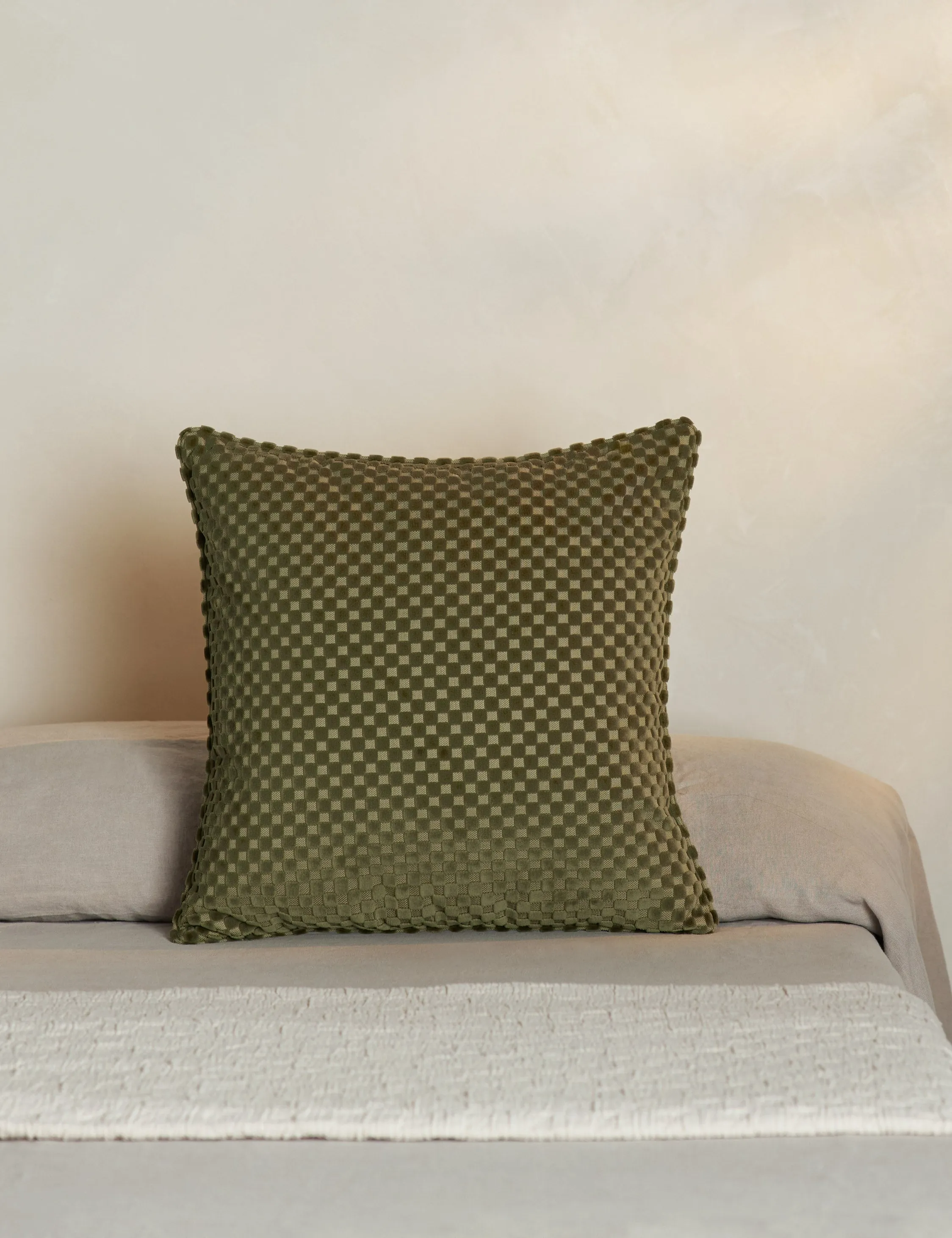 Hi-Lo Checker Velvet Pillow by Sarah Sherman Samuel Lulu and Georgia