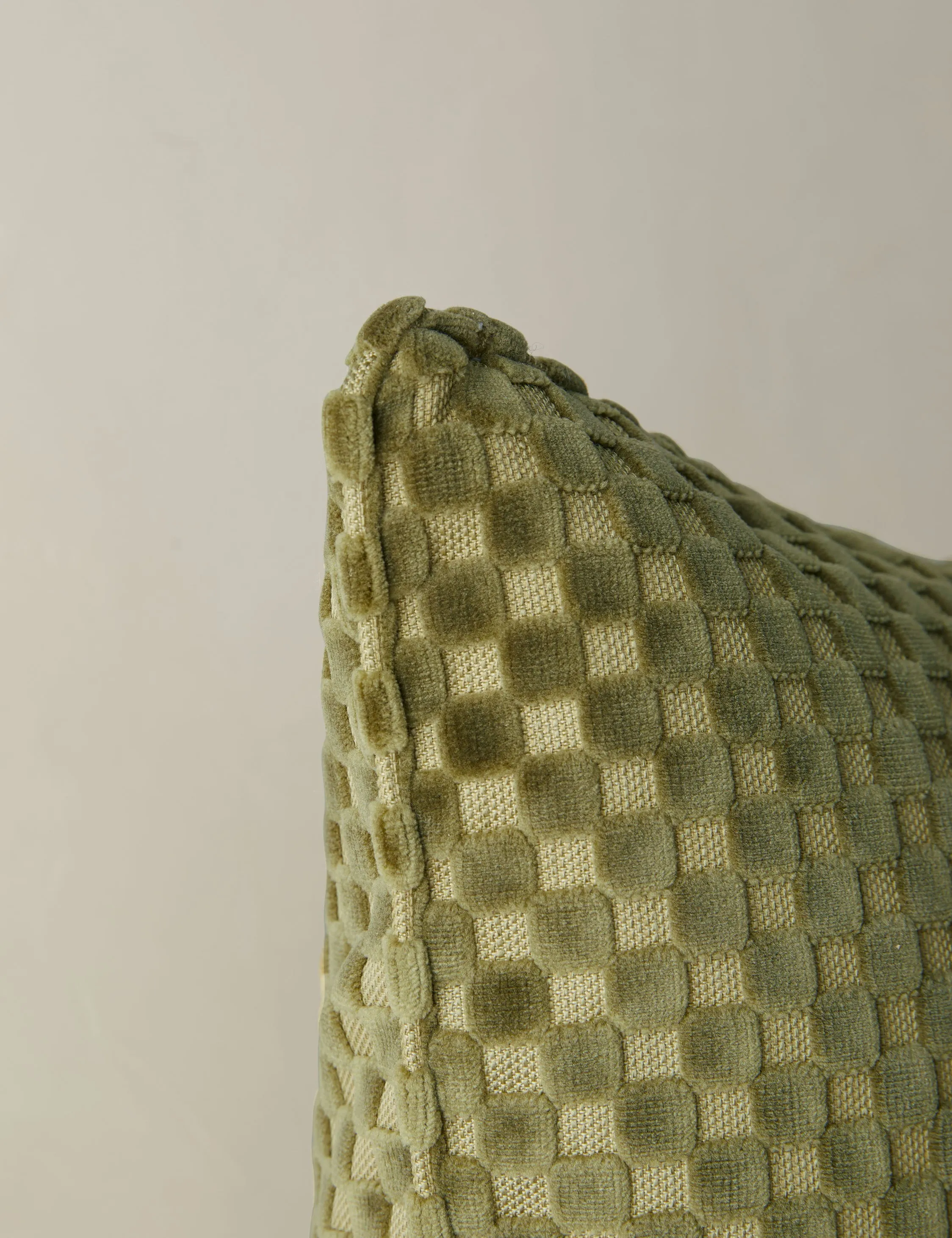 Hi-Lo Checker Velvet Pillow by Sarah Sherman Samuel Lulu and Georgia