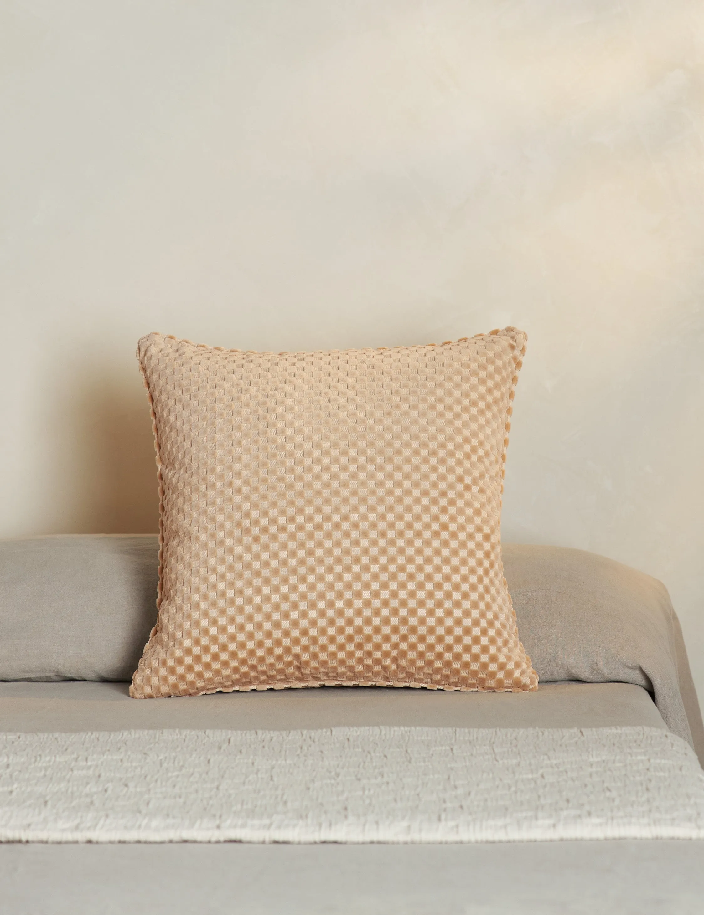 Hi-Lo Checker Velvet Pillow by Sarah Sherman Samuel Lulu and Georgia