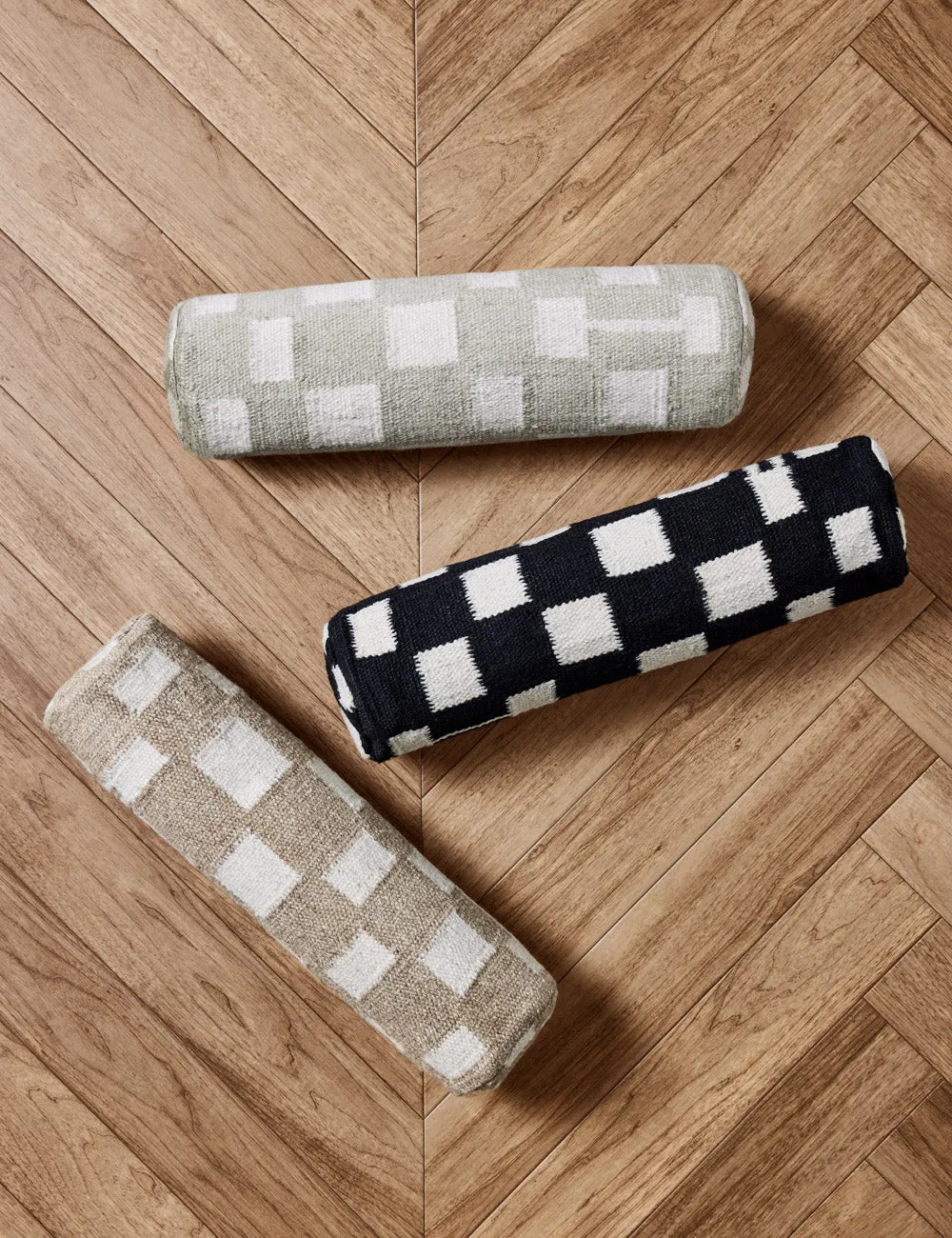 Irregular Checkerboard Bolster Pillow by Sarah Sherman Samuel Lulu and Georgia
