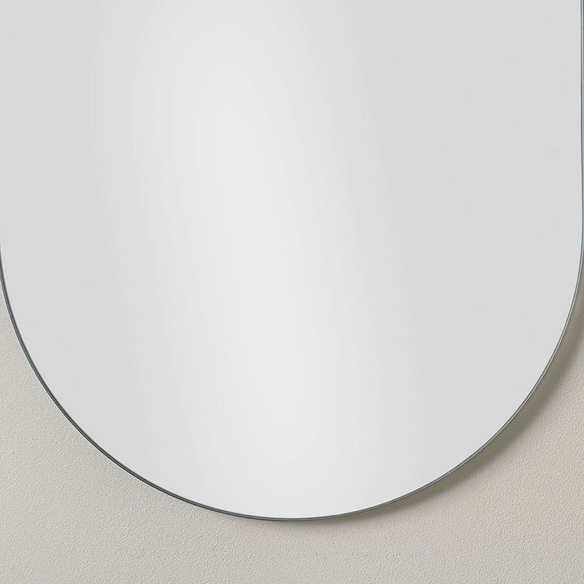 Kalili Frameless Pill Shaped Mirror Mocka
