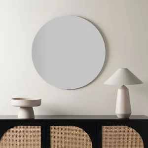 Kalili Frameless Round Mirror Mocka