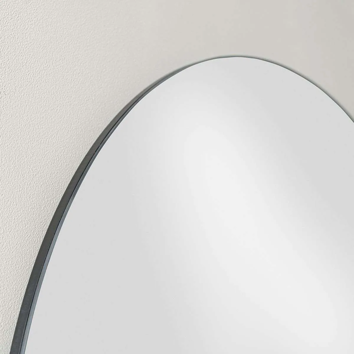Kalili Frameless Round Mirror Mocka