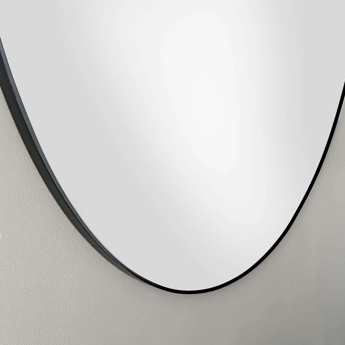 Kalili Frameless Round Mirror Mocka