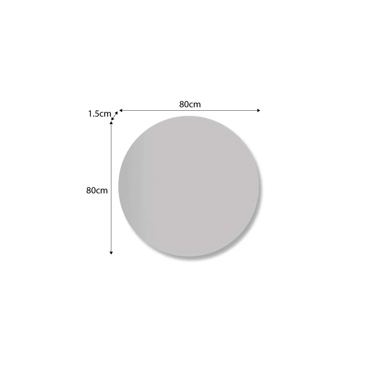 Kalili Frameless Round Mirror Mocka