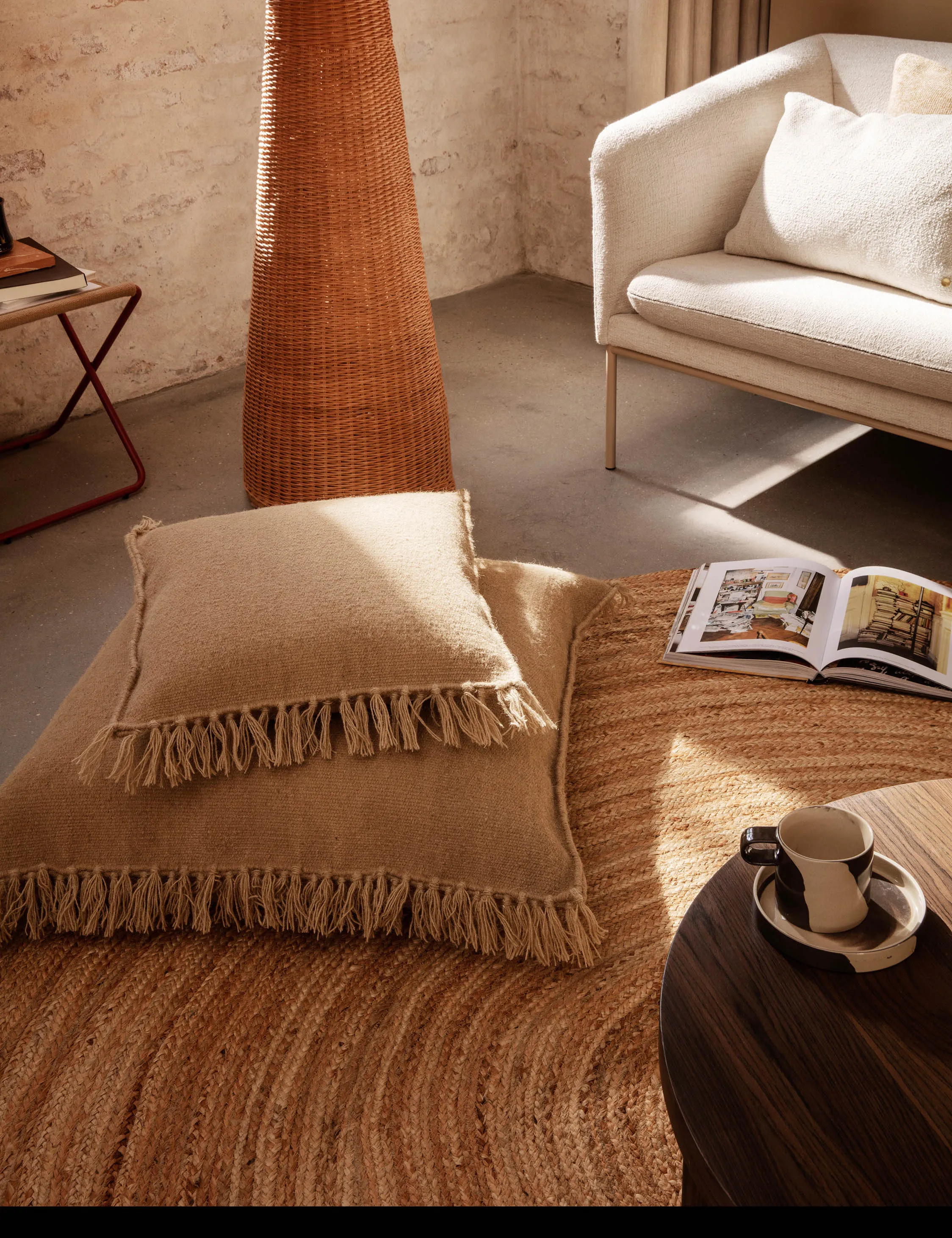 Kelim Fringe Pillow by Ferm Living Lulu and Georgia