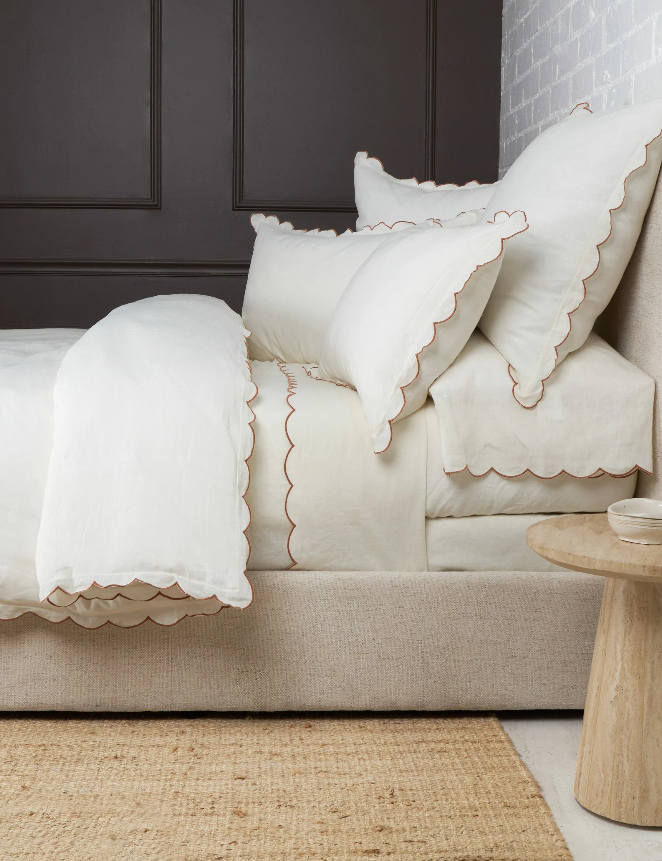 Kelly Linen Duvet Cover by Pom Pom At Home Lulu and Georgia