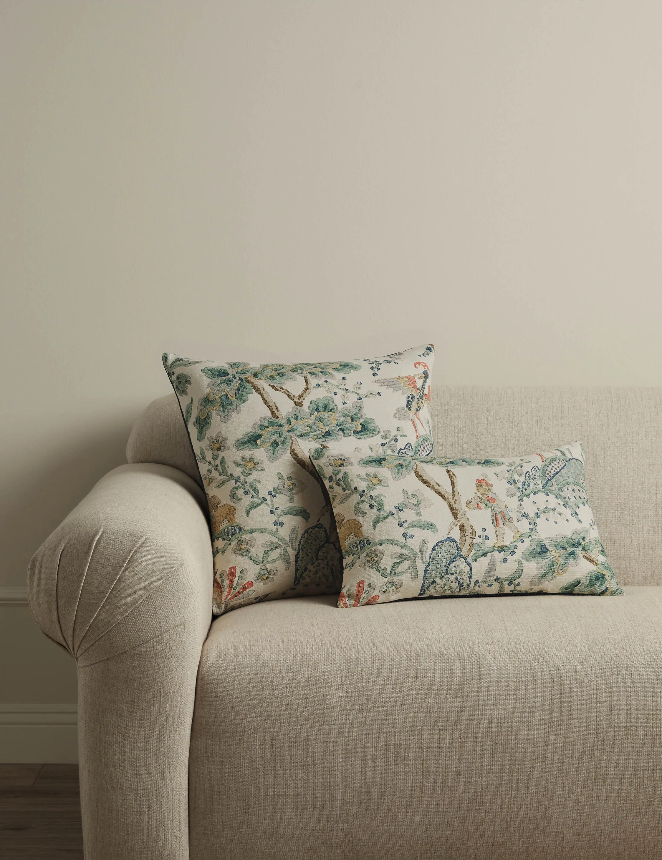 Kelmescott Linen Pillow by Scalamandre Lulu and Georgia