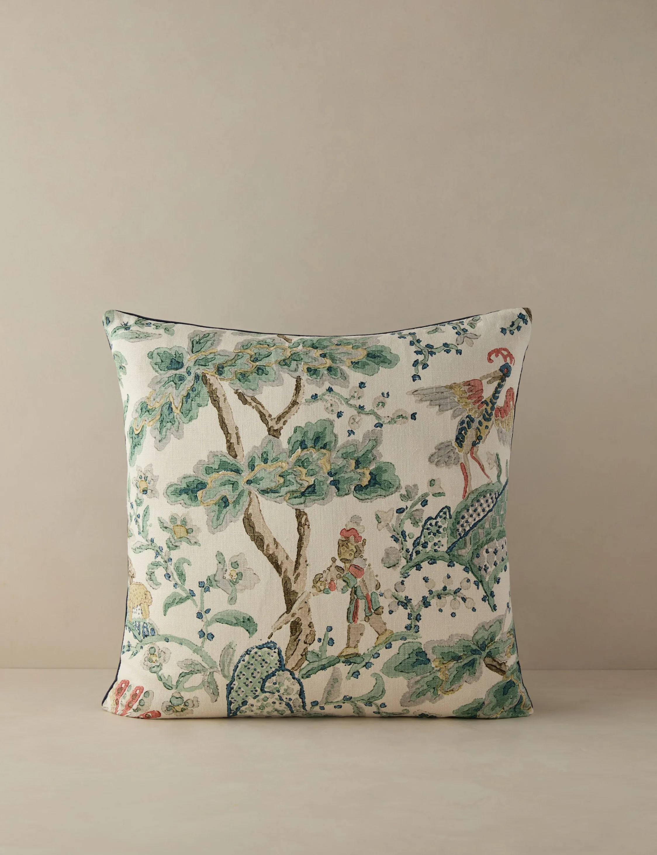 Kelmescott Linen Pillow by Scalamandre Lulu and Georgia