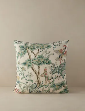Kelmescott Linen Pillow by Scalamandre Lulu and Georgia