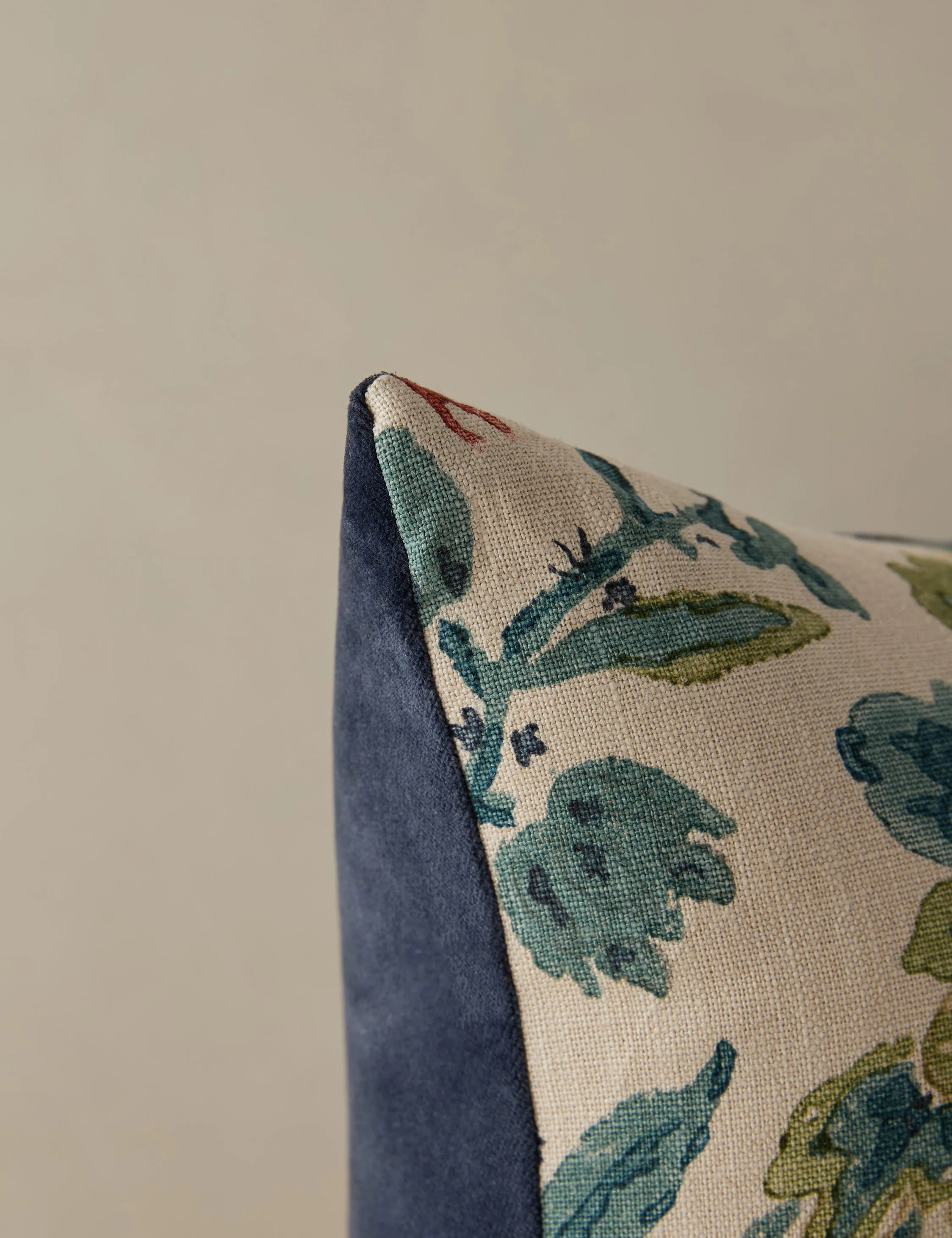 Kelmescott Linen Pillow by Scalamandre Lulu and Georgia