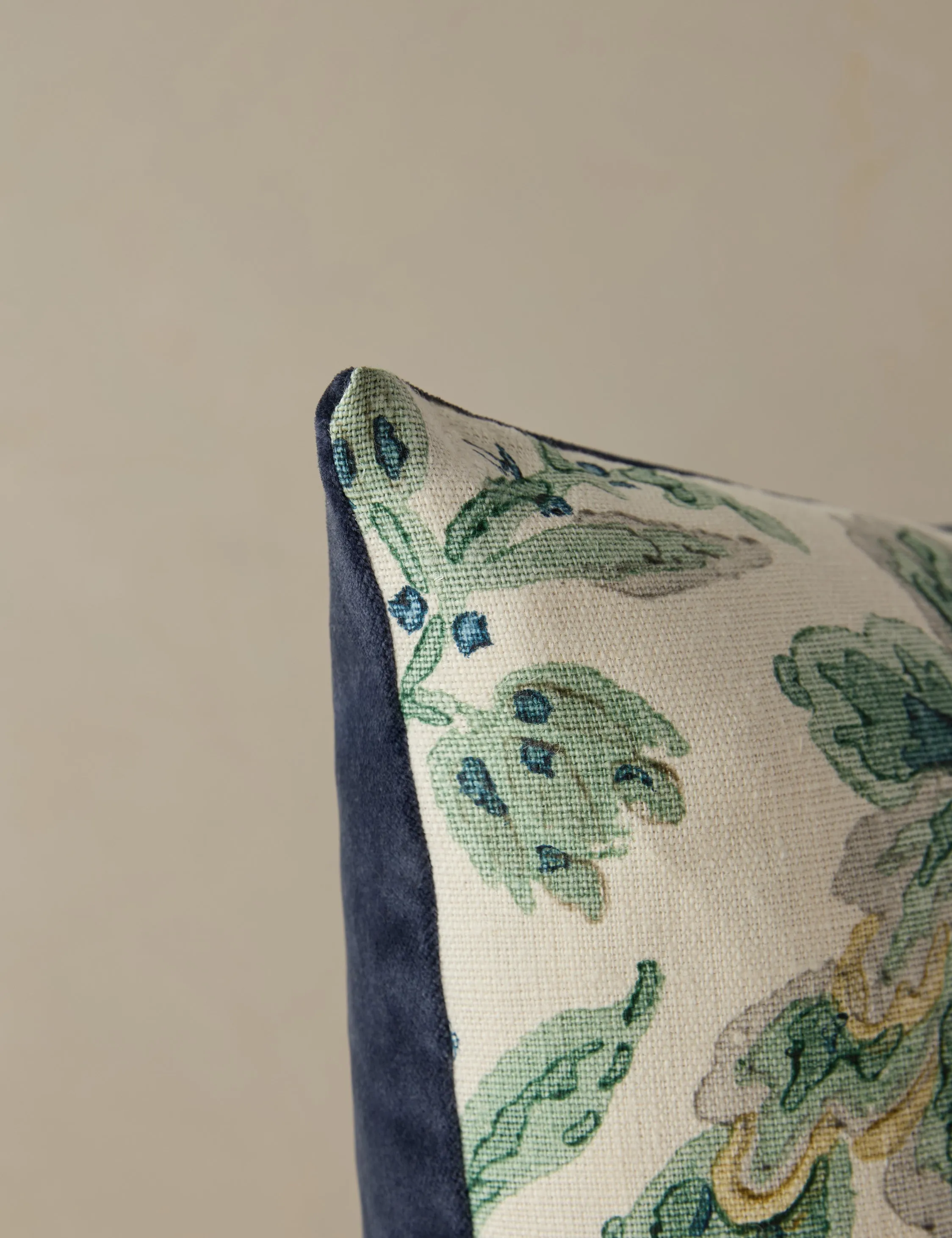 Kelmescott Linen Pillow by Scalamandre Lulu and Georgia