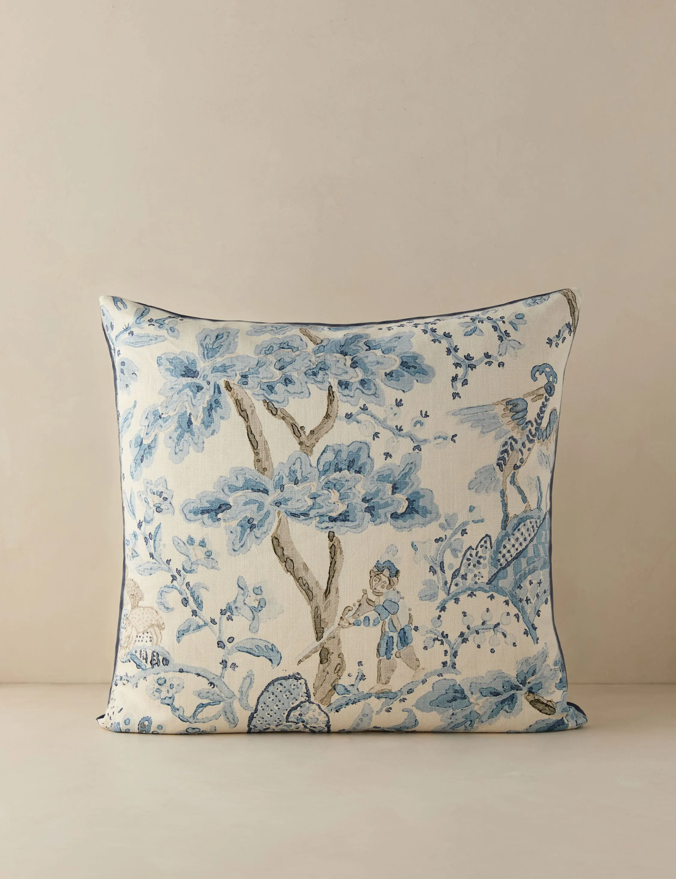 Kelmescott Linen Pillow by Scalamandre Lulu and Georgia