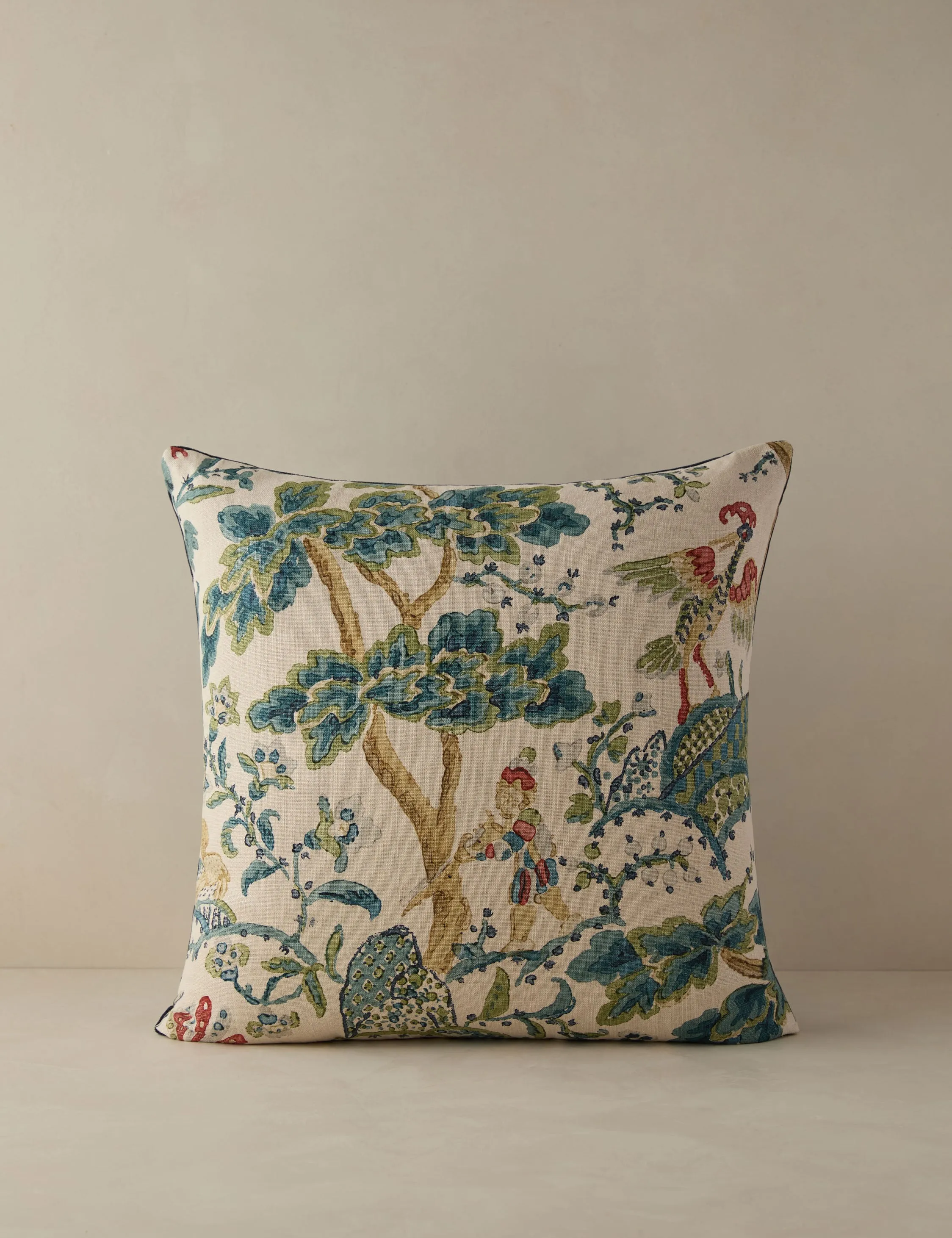 Kelmescott Linen Pillow by Scalamandre Lulu and Georgia