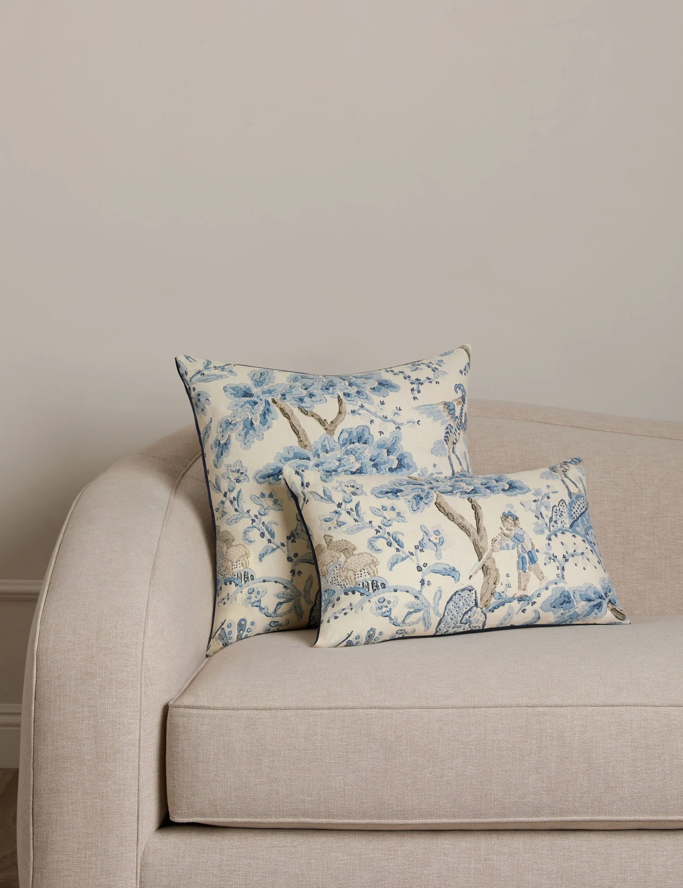 Kelmescott Linen Pillow by Scalamandre Lulu and Georgia