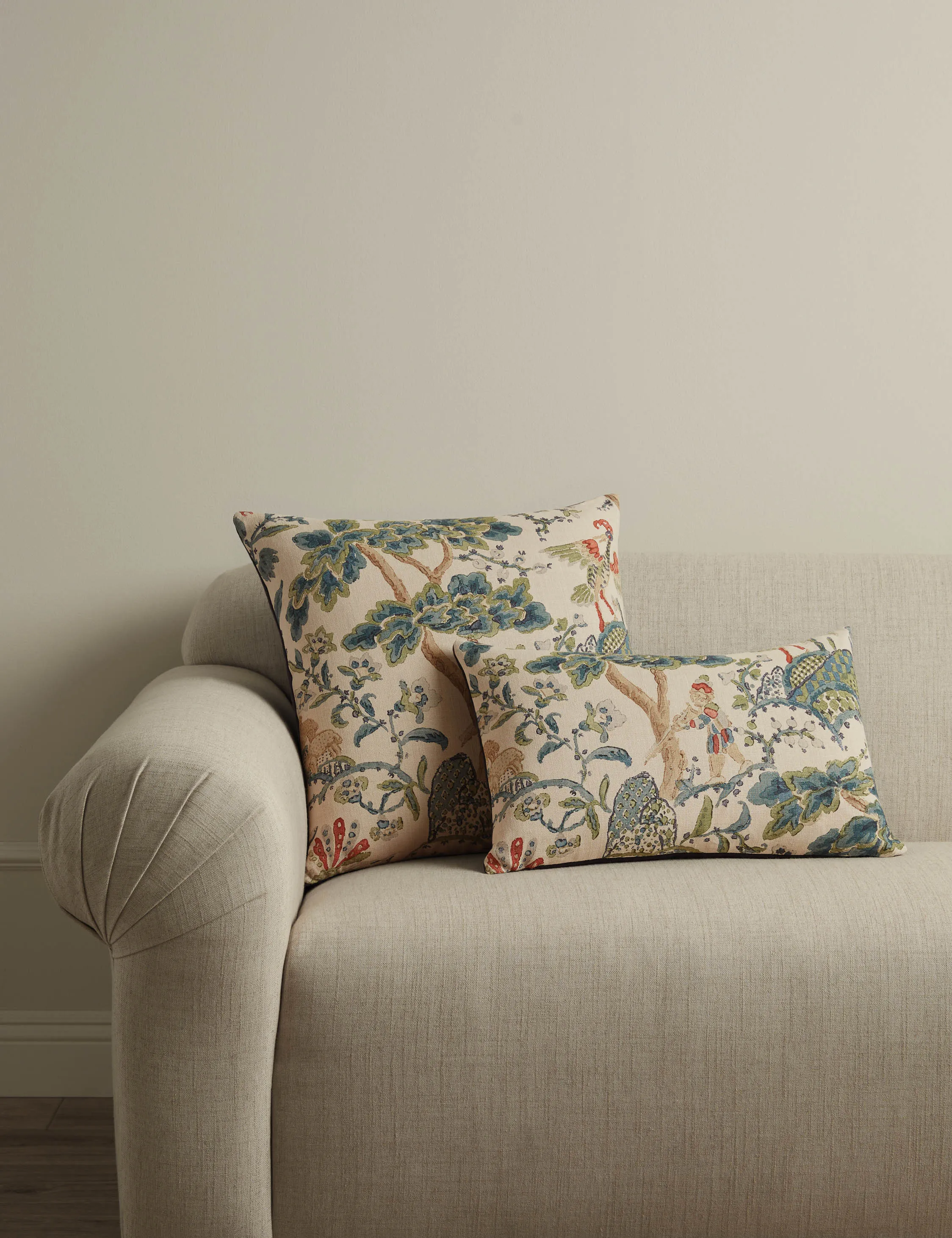 Kelmescott Linen Pillow by Scalamandre Lulu and Georgia