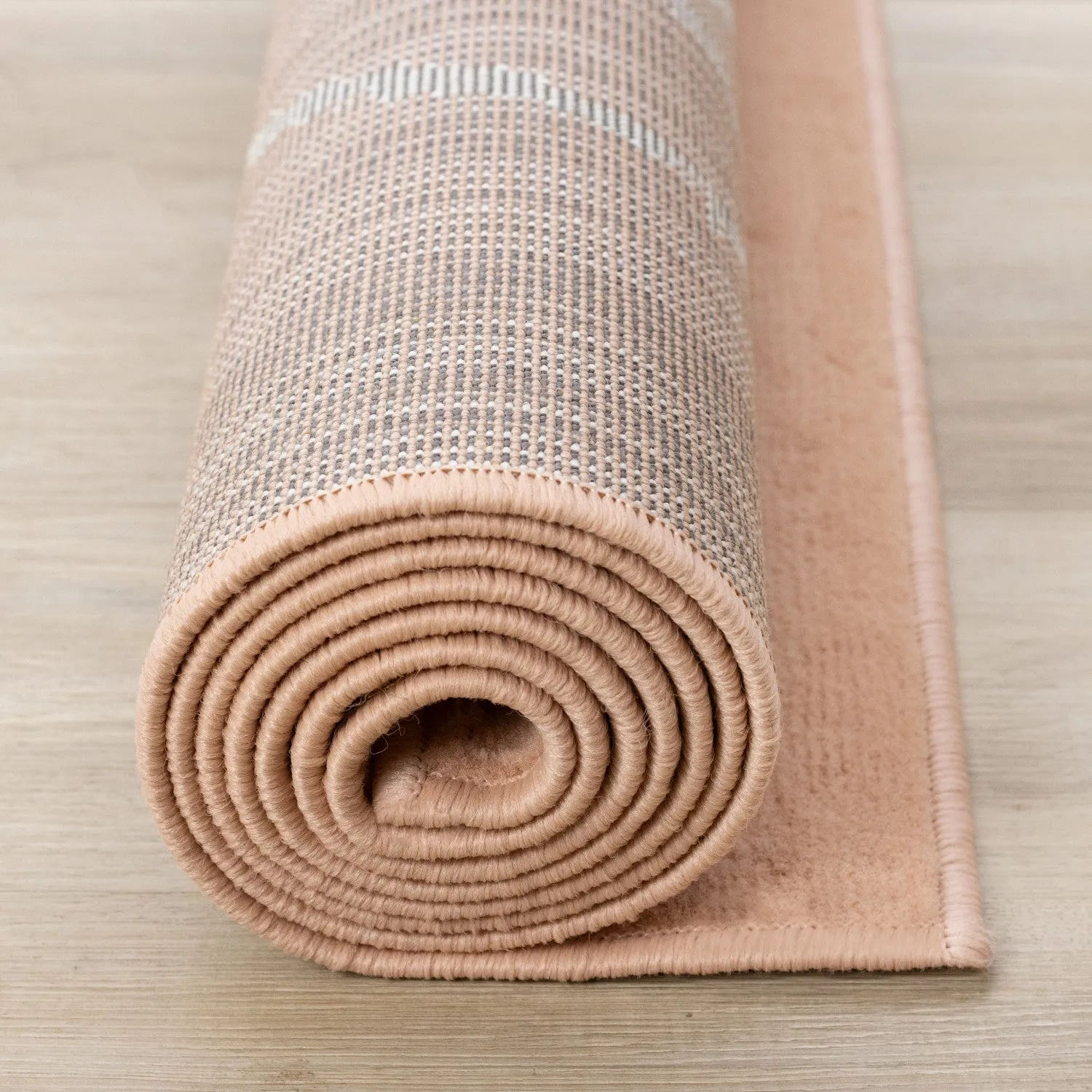 Kids Playing Board Area Rug - Pink Cream - 4' X 6'