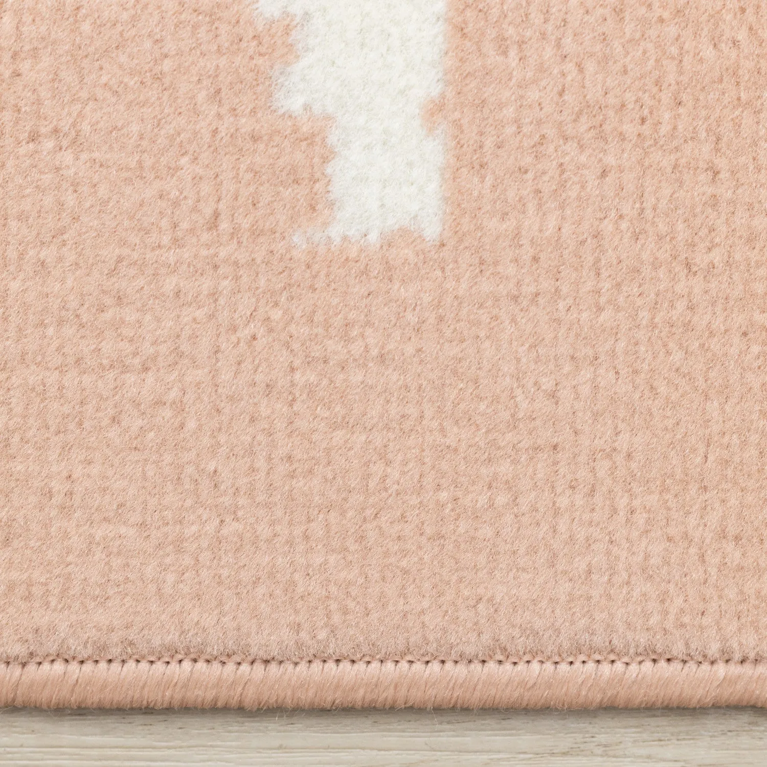 Kids Playing Board Area Rug - Pink Cream - 4' X 6'