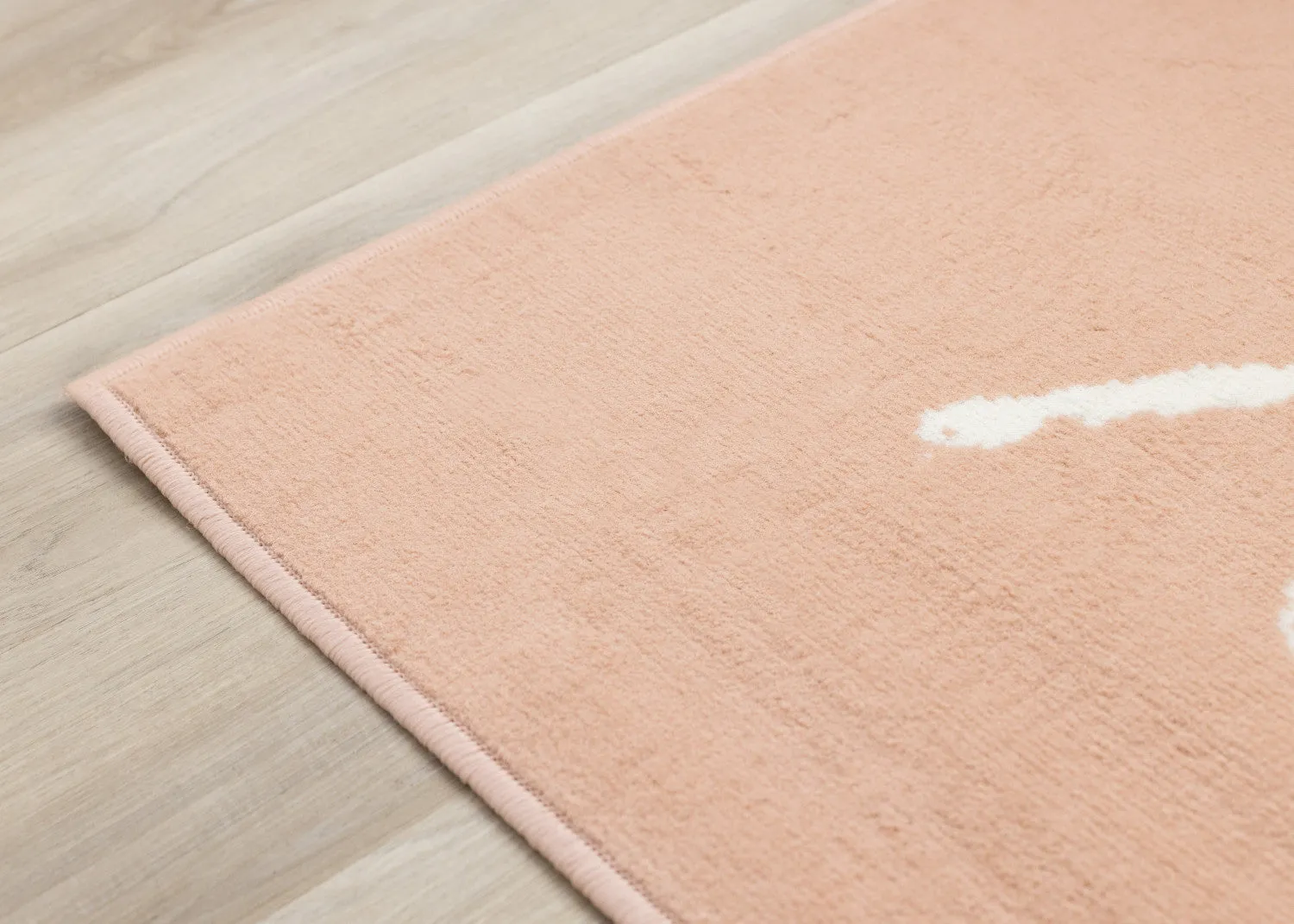 Kids Playing Board Area Rug - Pink Cream - 4' X 6'
