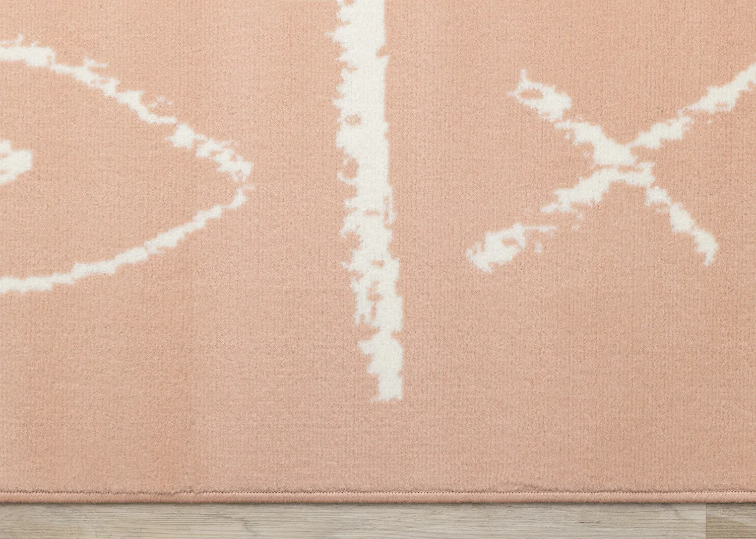 Kids Playing Board Area Rug - Pink Cream - 4' X 6'