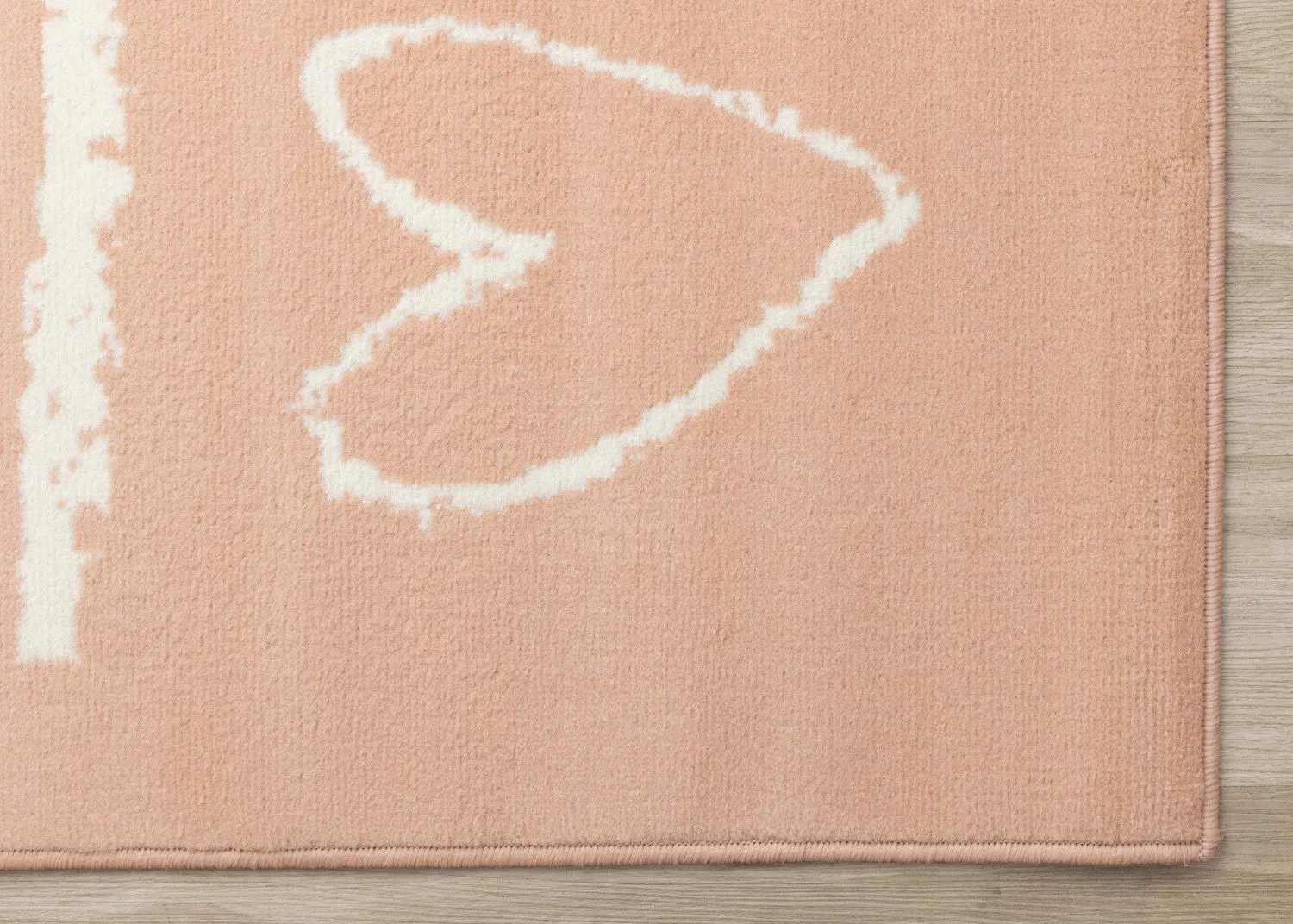 Kids Playing Board Area Rug - Pink Cream - 4' X 6'