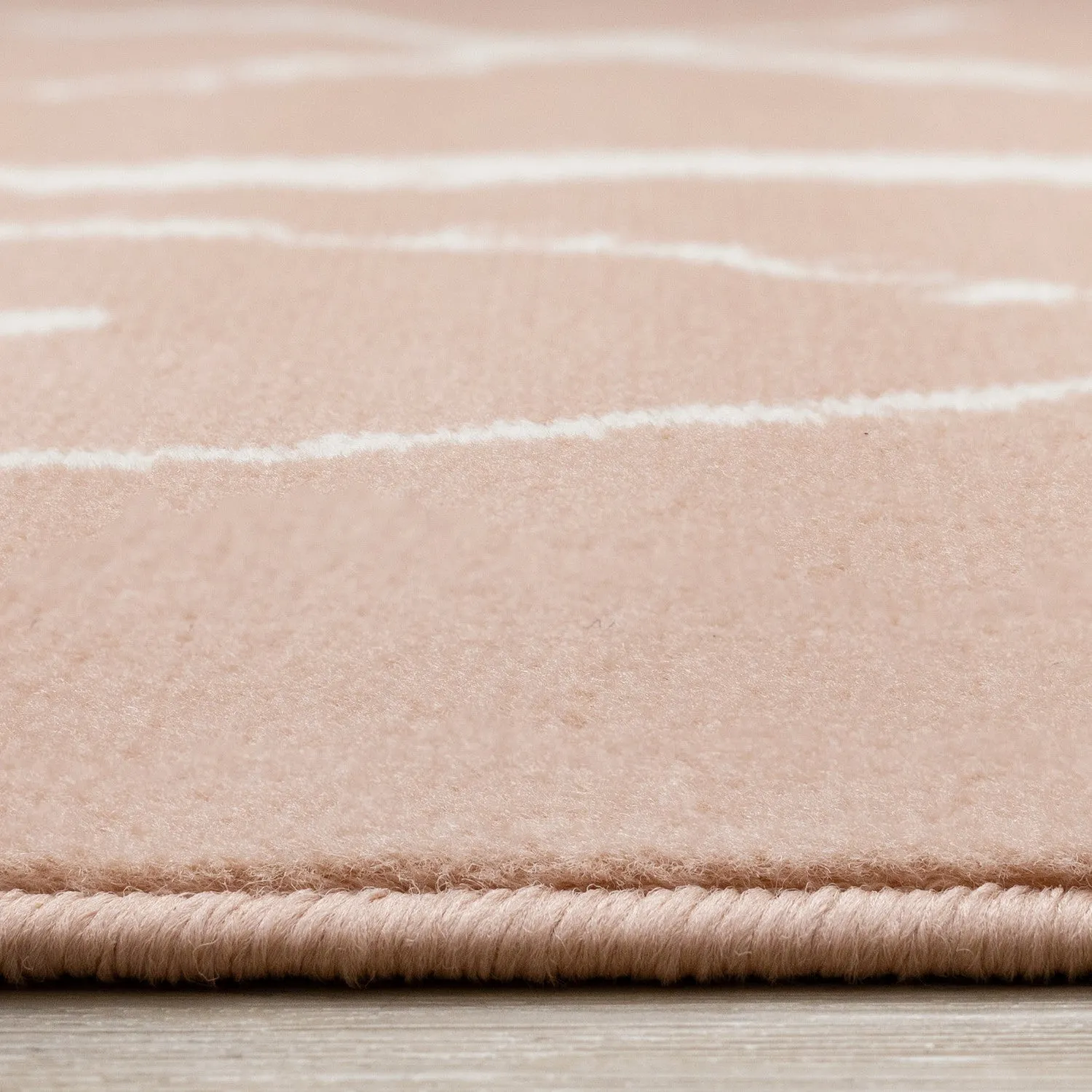 Kids Playing Board Area Rug - Pink Cream - 4' X 6'