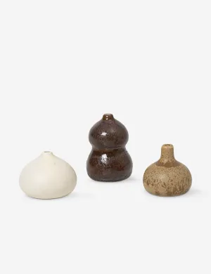 Komo Mini Vases (Set of 3) by Ferm Living Lulu and Georgia