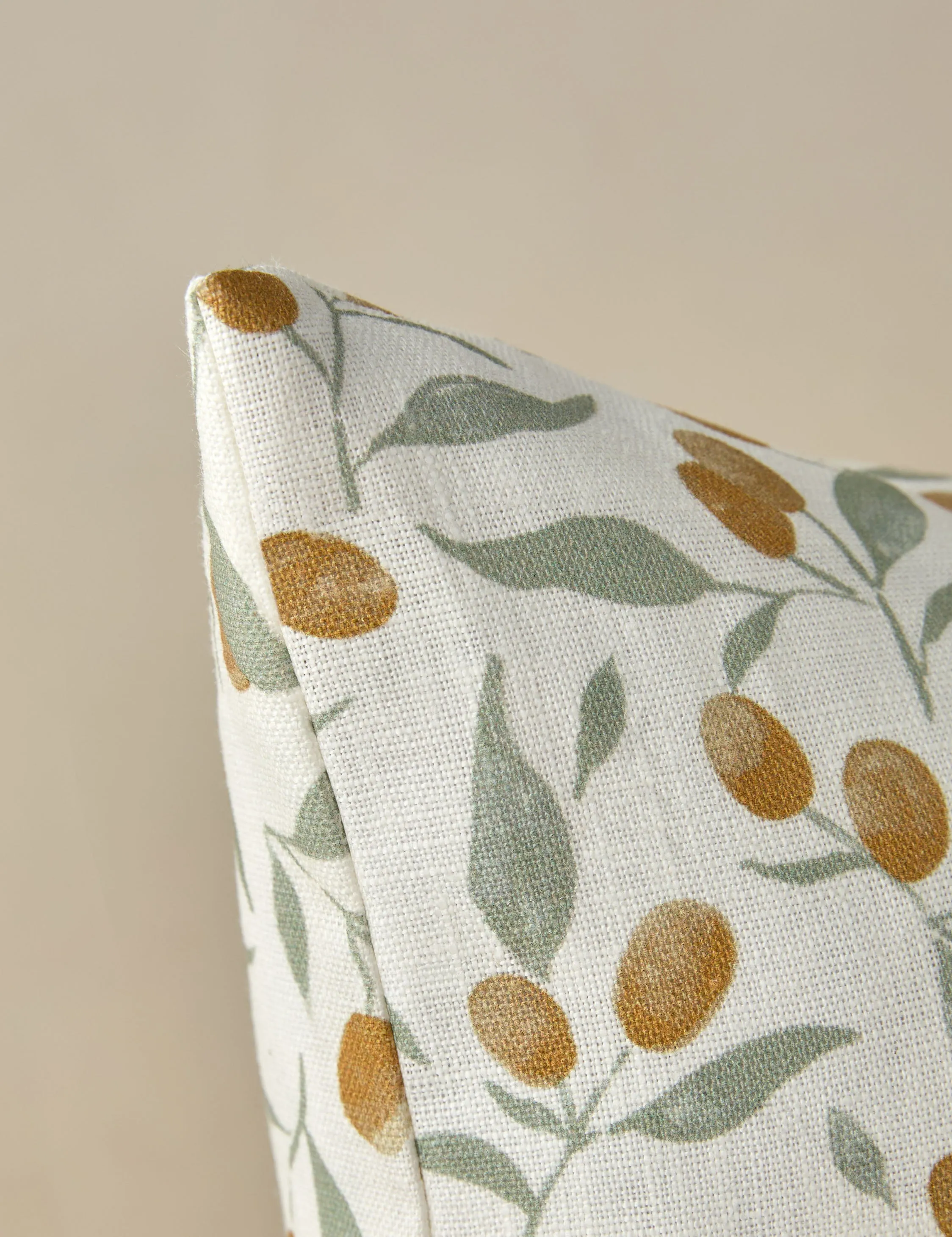 Kumquats Linen Pillow by Rylee   Cru Lulu and Georgia