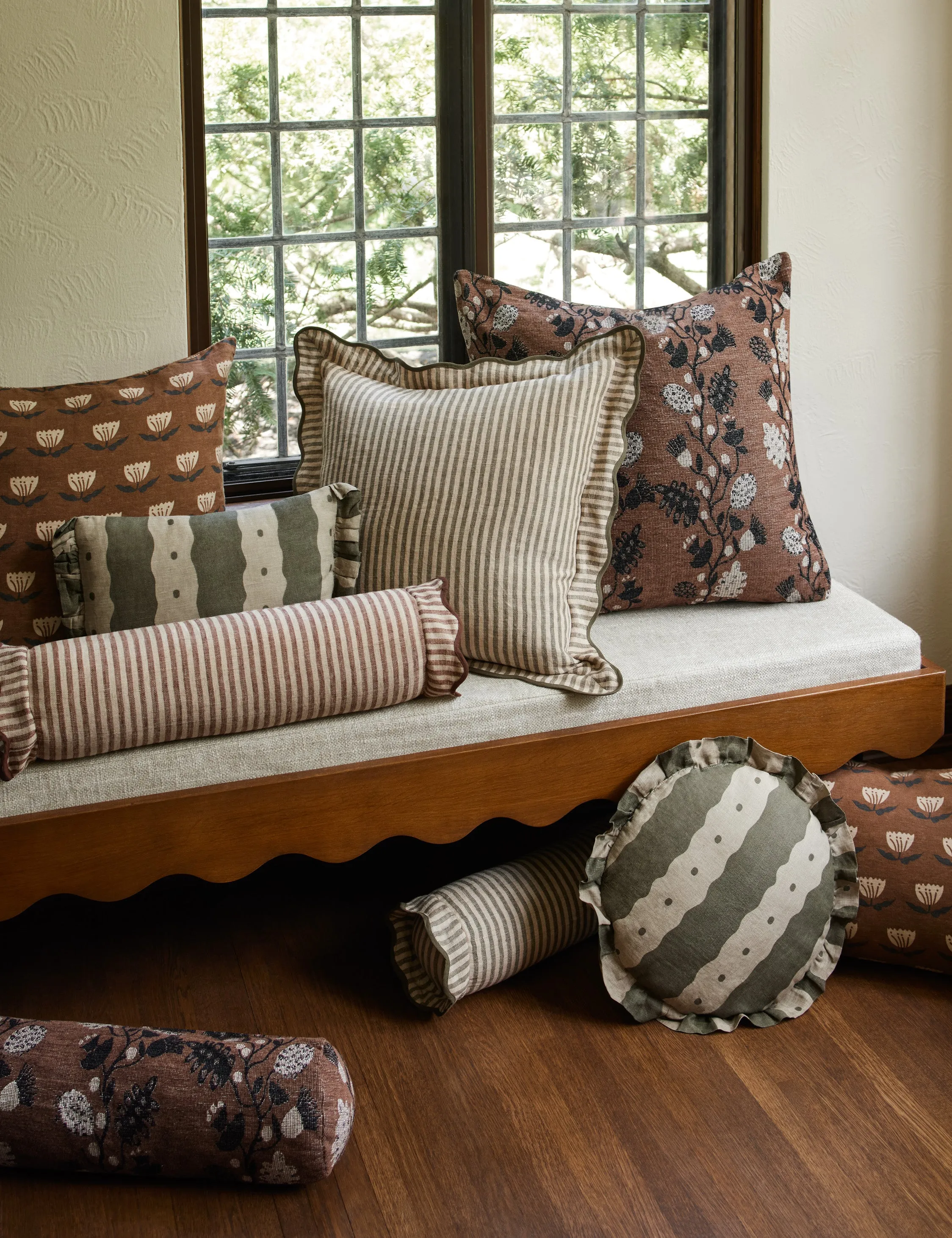 Lanie Linen Bolster Pillow by Sarah Sherman Samuel Lulu and Georgia