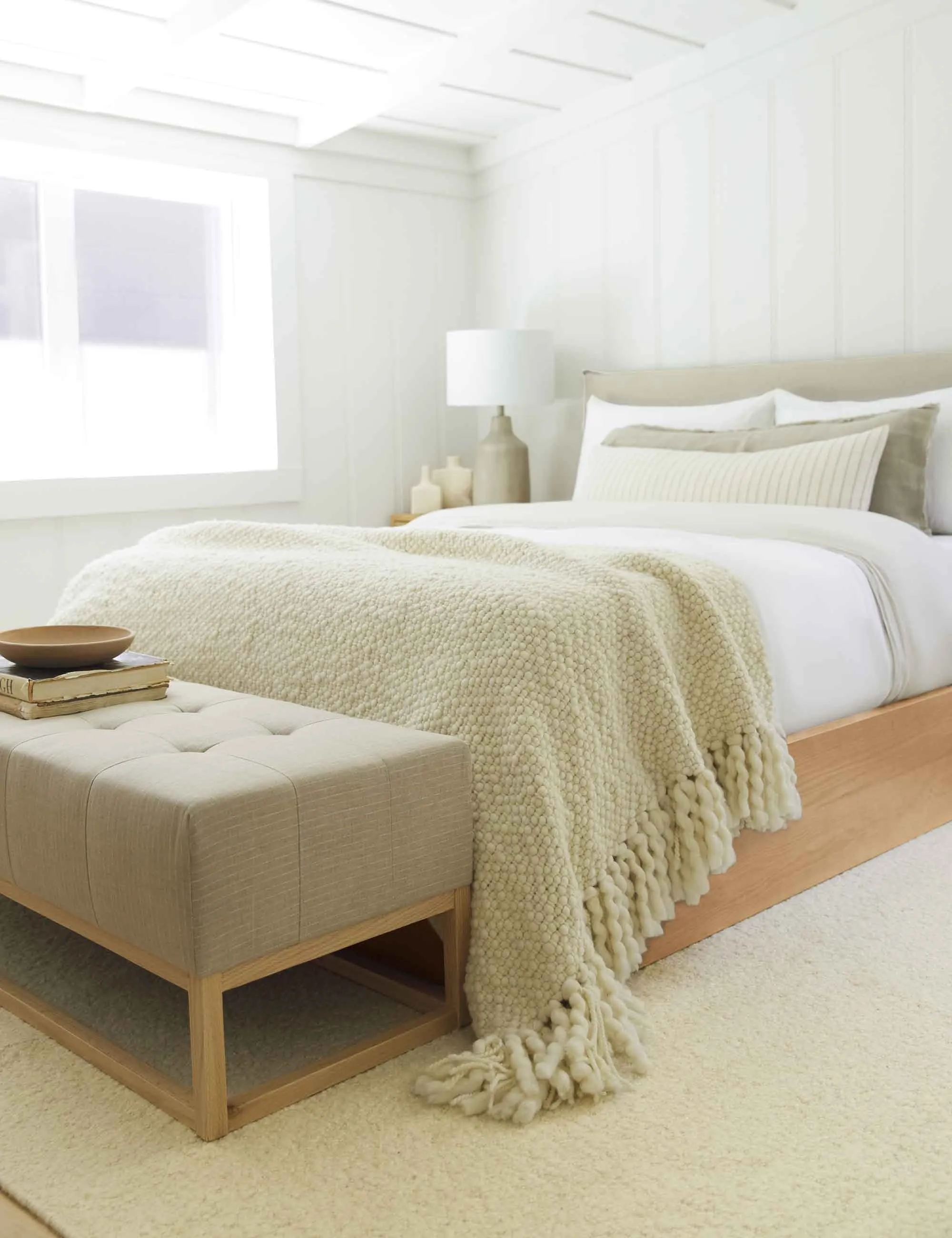 Laurel Stonewashed Linen Lumbar Pillow by Pom Pom at Home Lulu and Georgia