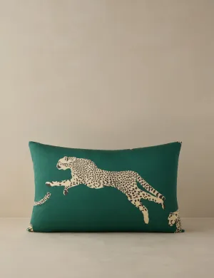 Leaping Cheetah Pillow by Scalamandre Lulu and Georgia
