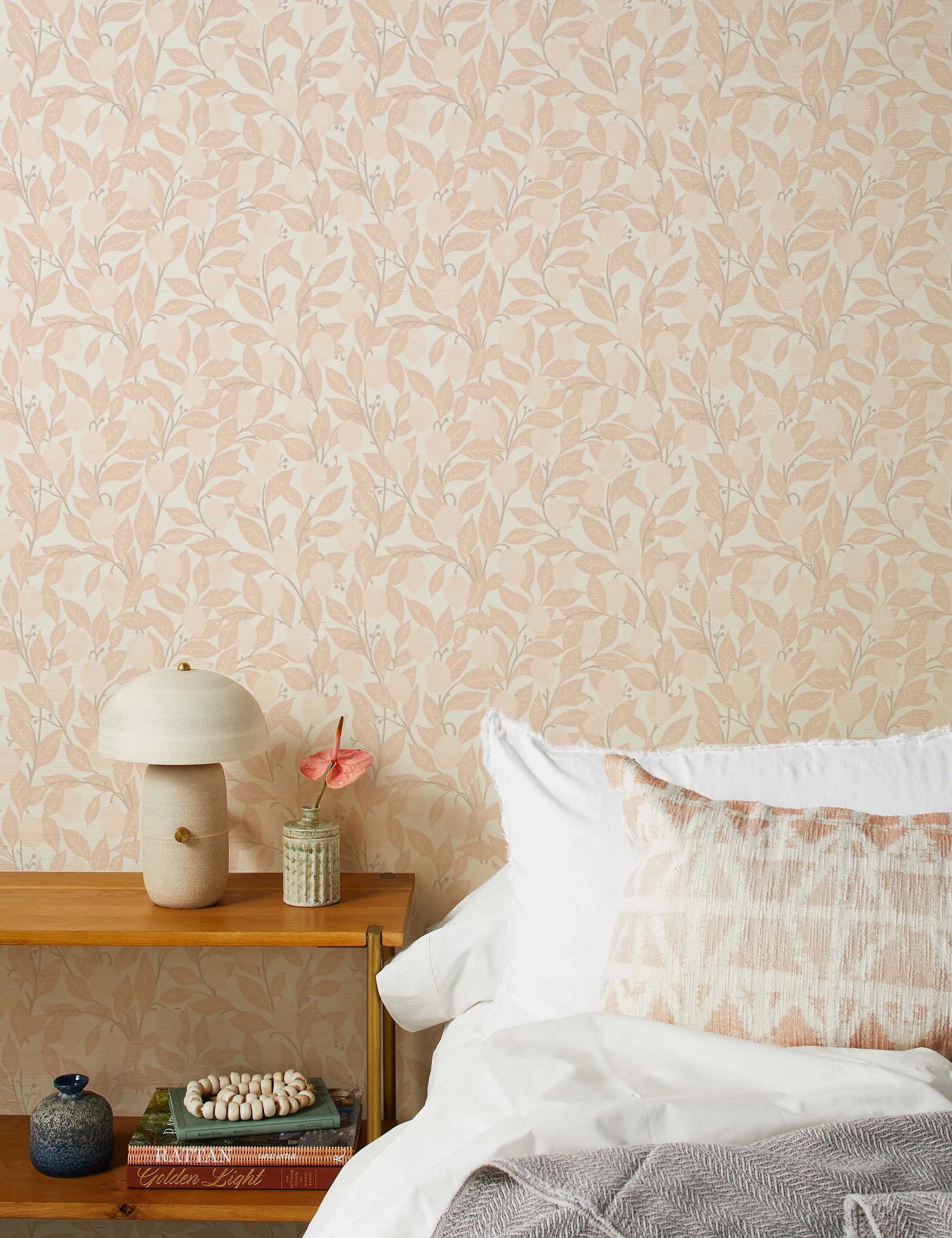 Lemons Grasscloth Wallpaper by Nathan Turner Lulu and Georgia