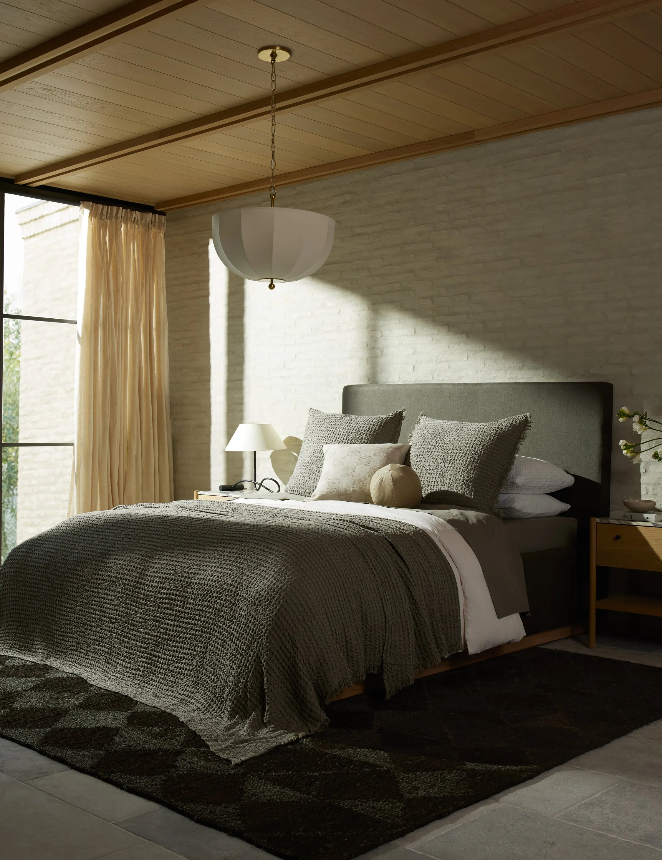 Lenora Textured Cotton Linen Blanket Lulu and Georgia