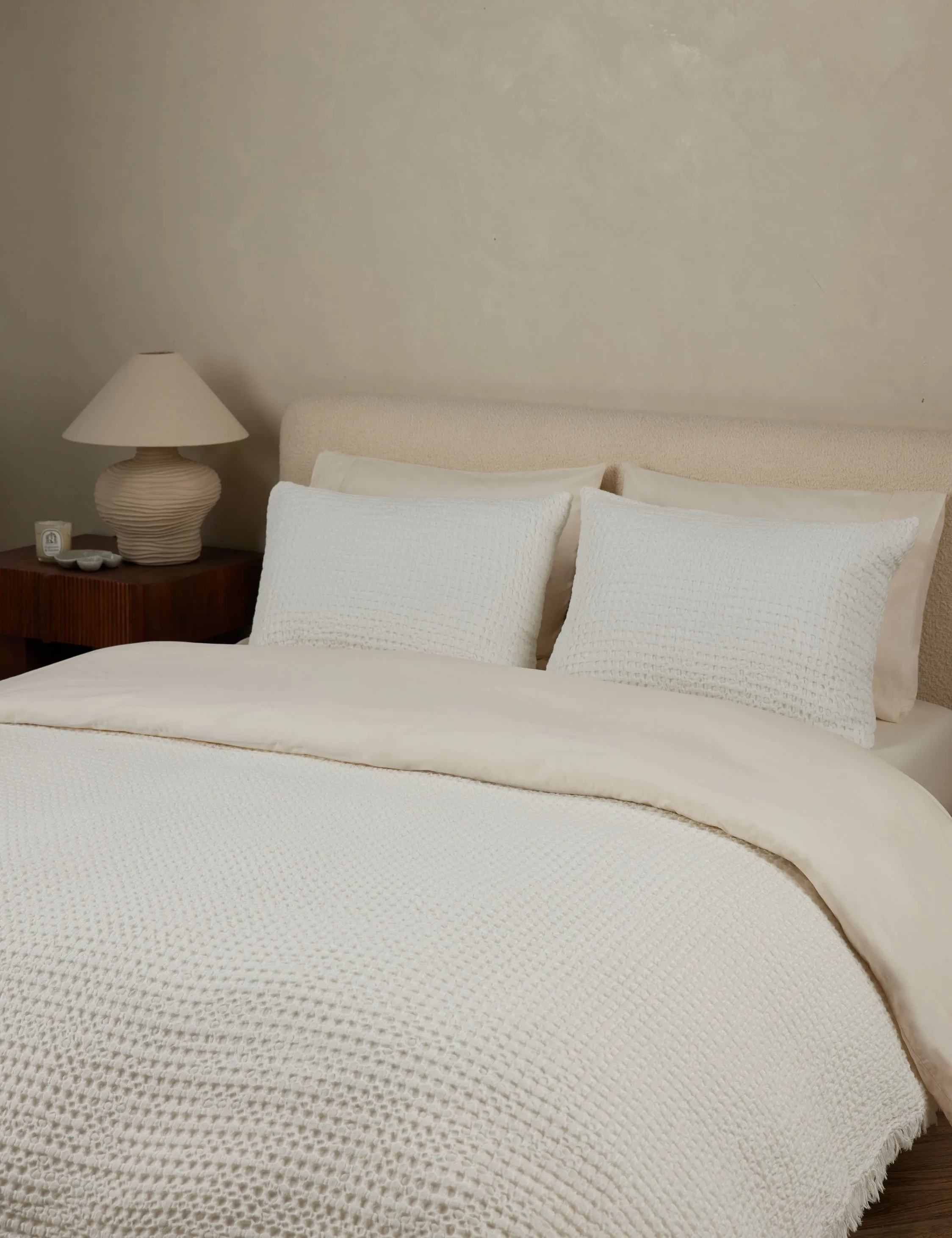 Lenora Textured Cotton Linen Blanket Lulu and Georgia