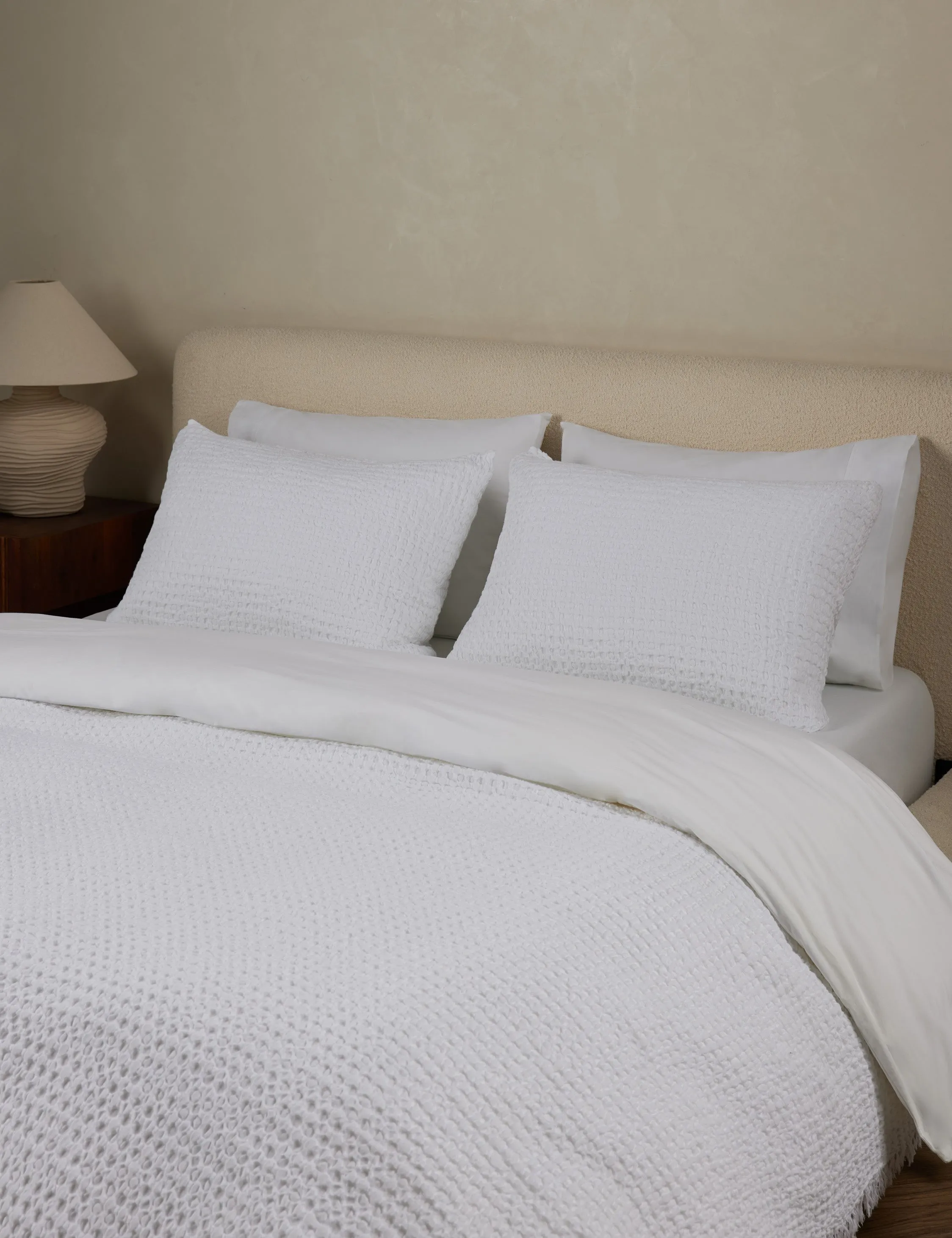 Lenora Textured Cotton Linen Blanket Lulu and Georgia