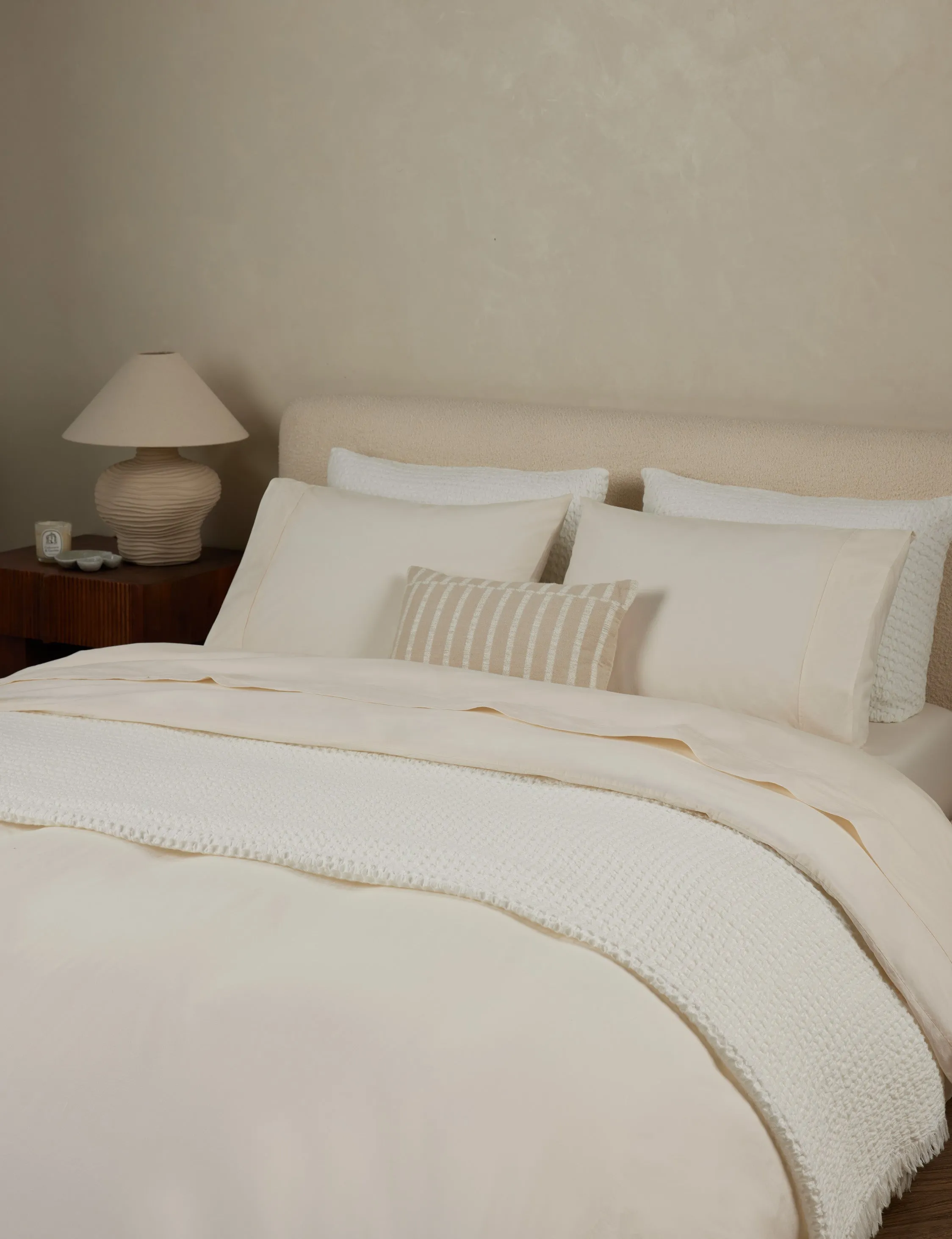 Lenora Textured Cotton Linen Blanket Lulu and Georgia