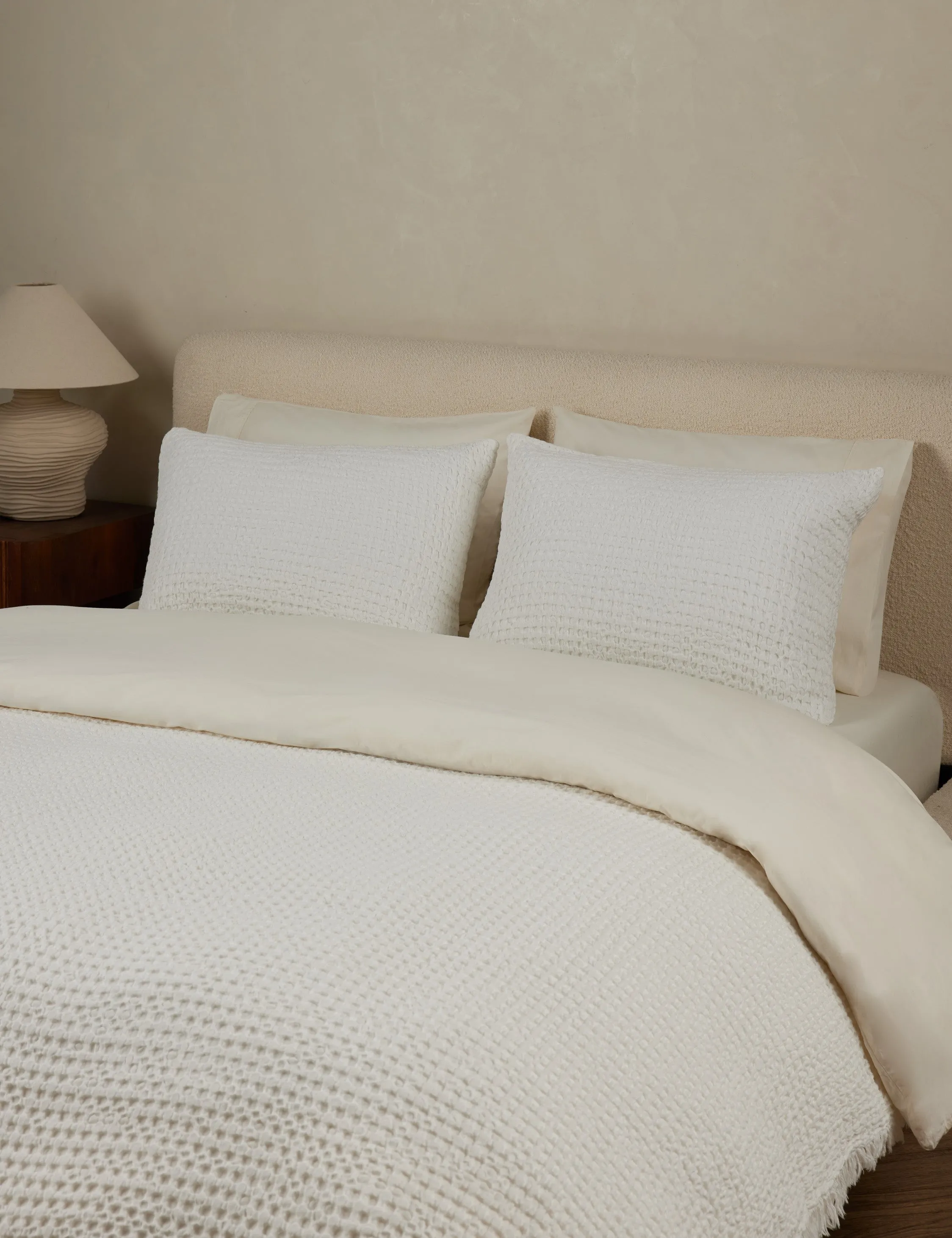 Lenora Textured Cotton Linen Sham Lulu and Georgia