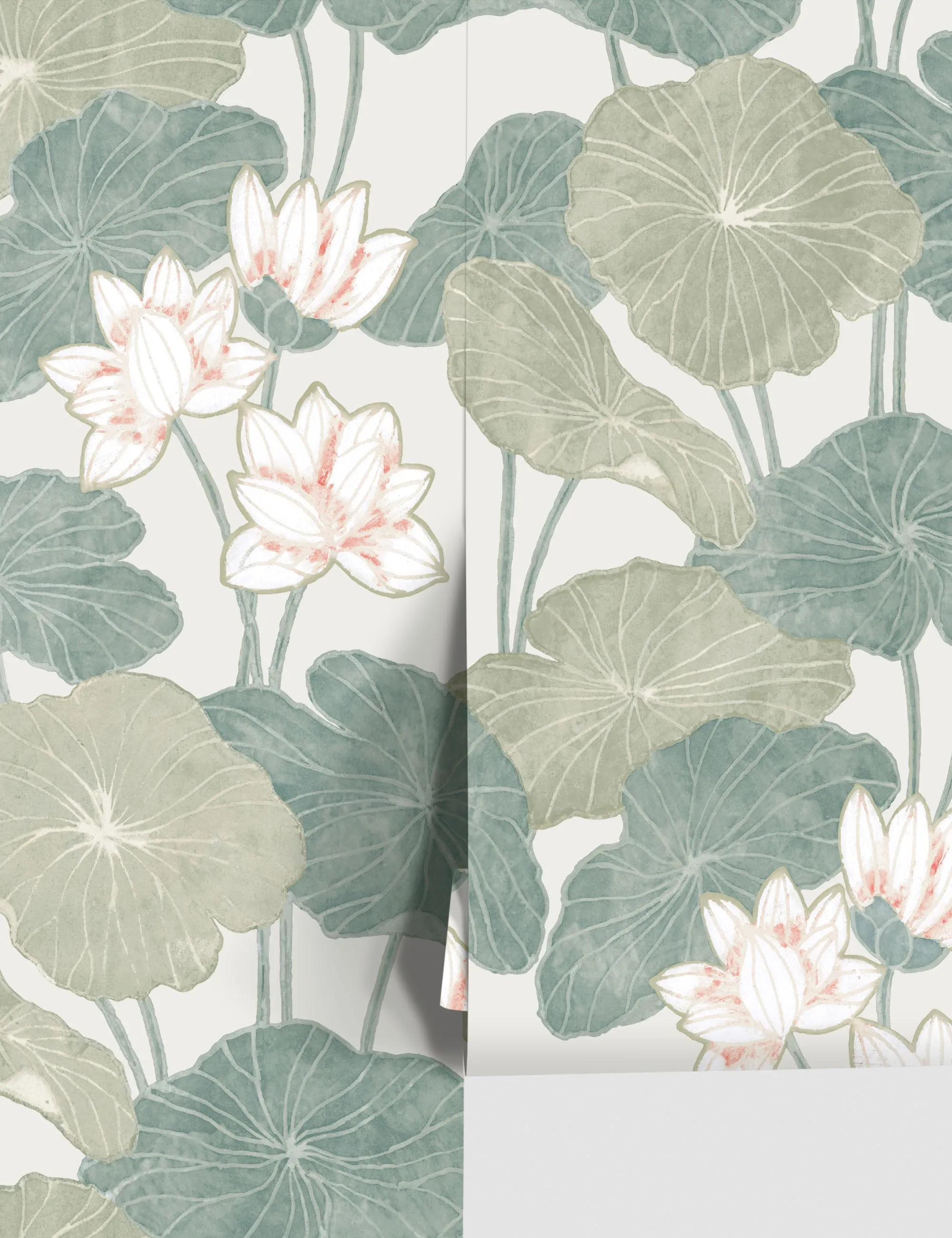 Lily Pad Peel   Stick Wallpaper Lulu and Georgia